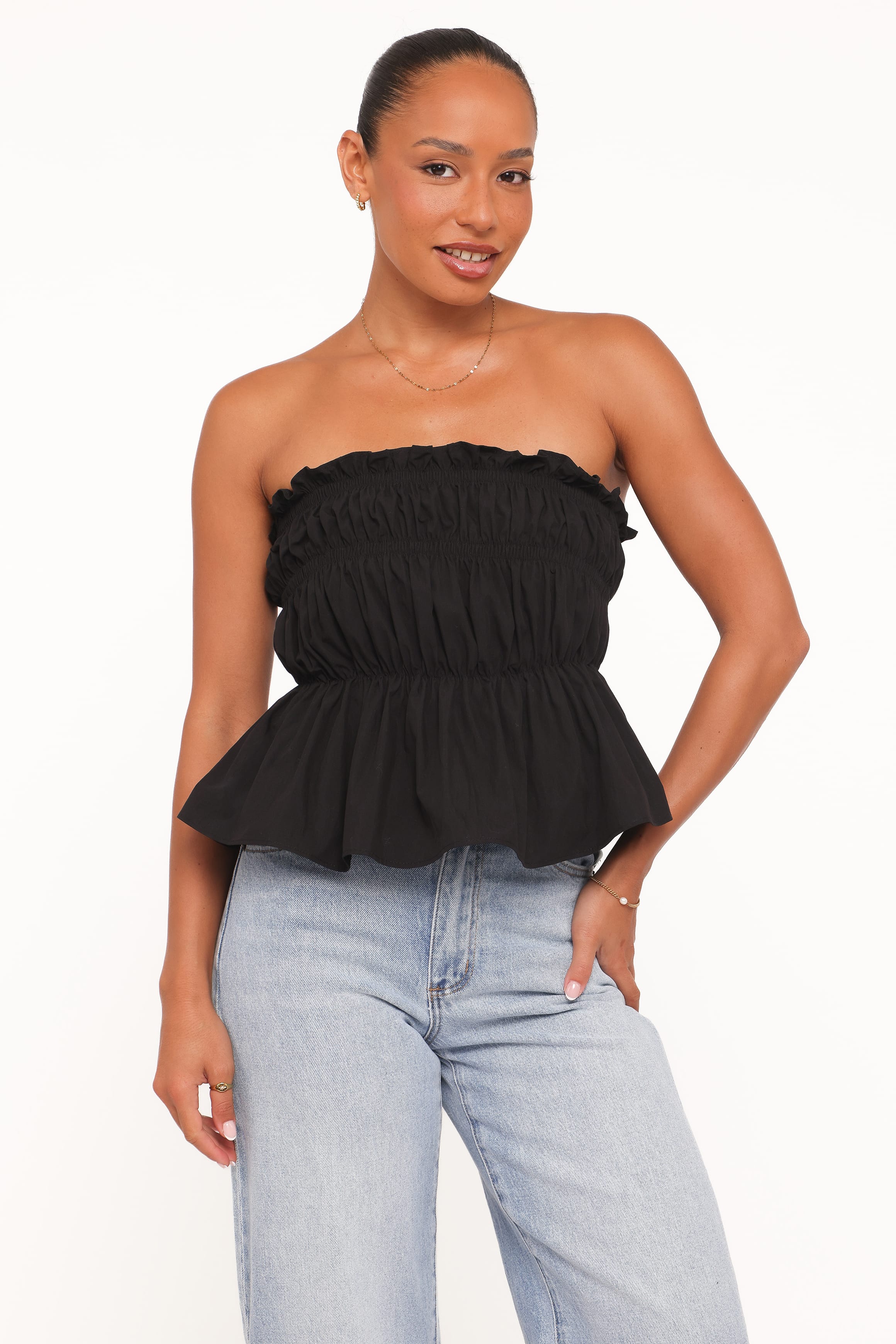 Petal and Pup USA TOPS Wilhelmina Strapless Top - Black