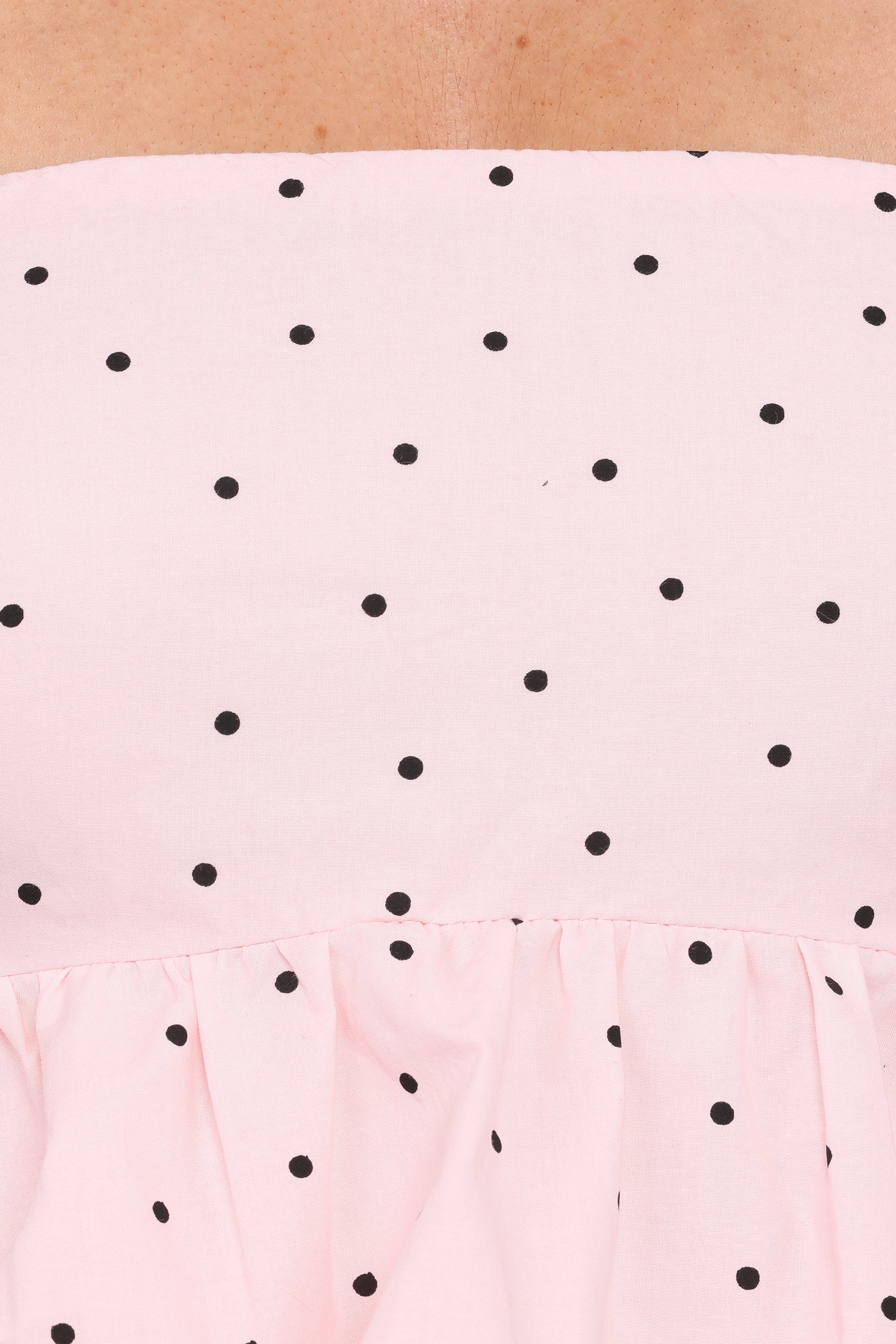 Petal and Pup USA TOPS Yvanna Bubble Hem Top - Pink Dot