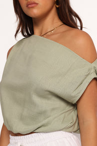 Petal and Pup USA TOPS Zara Top - Sage Green