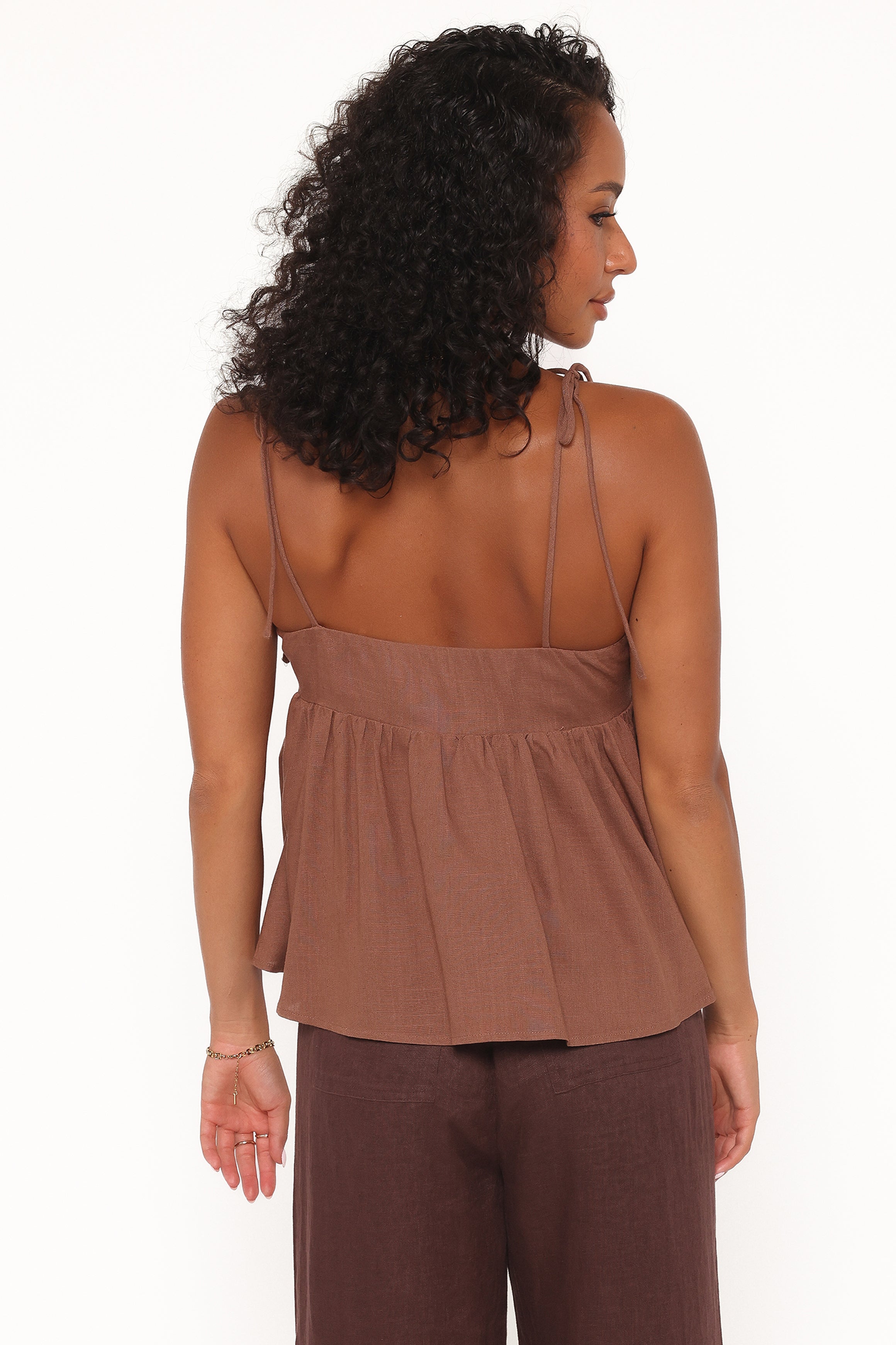 Petal and Pup USA TOPS Zephyra Baby Doll Top - Brown