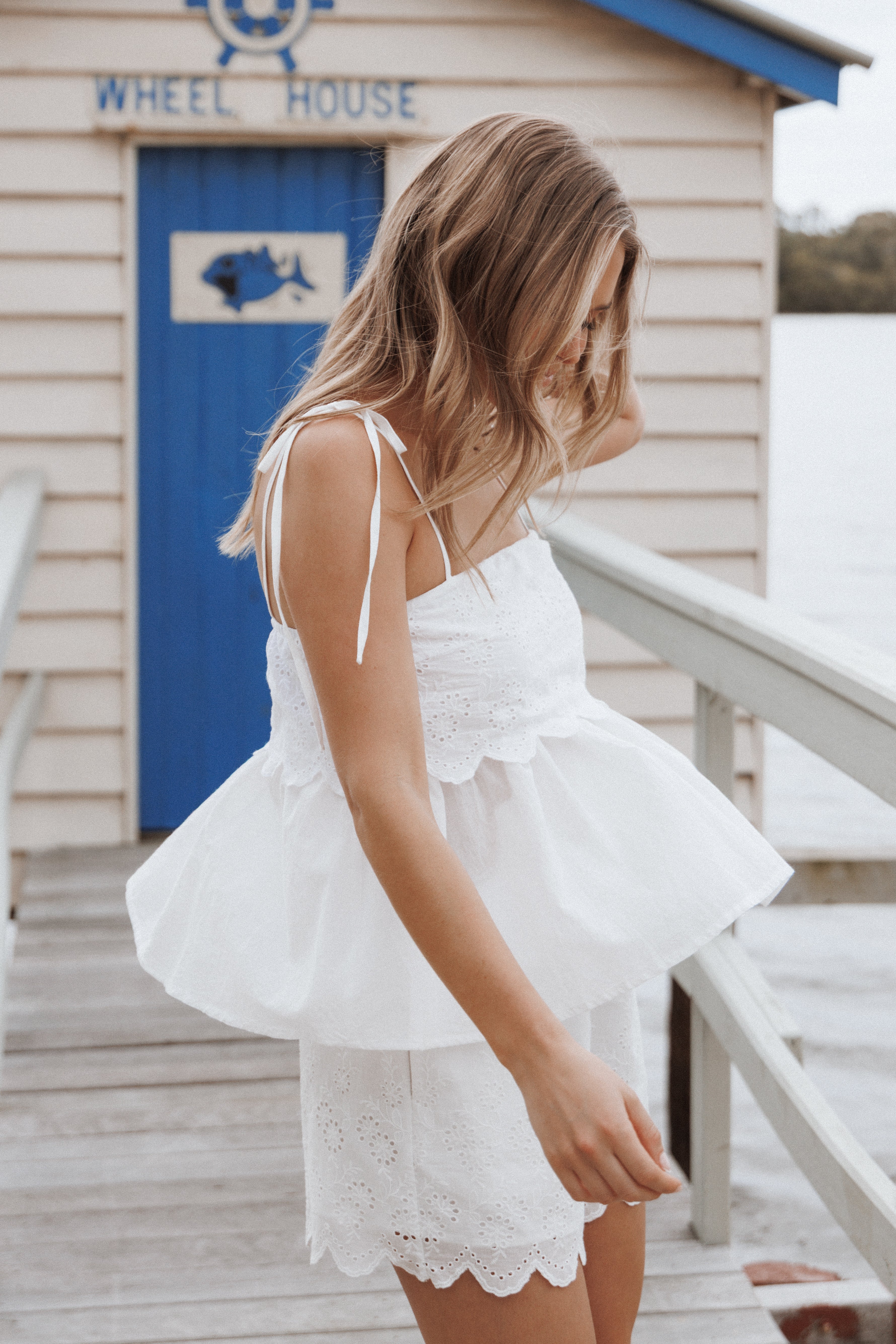 Petal and Pup USA TOPS Zera Eyelet Top - White