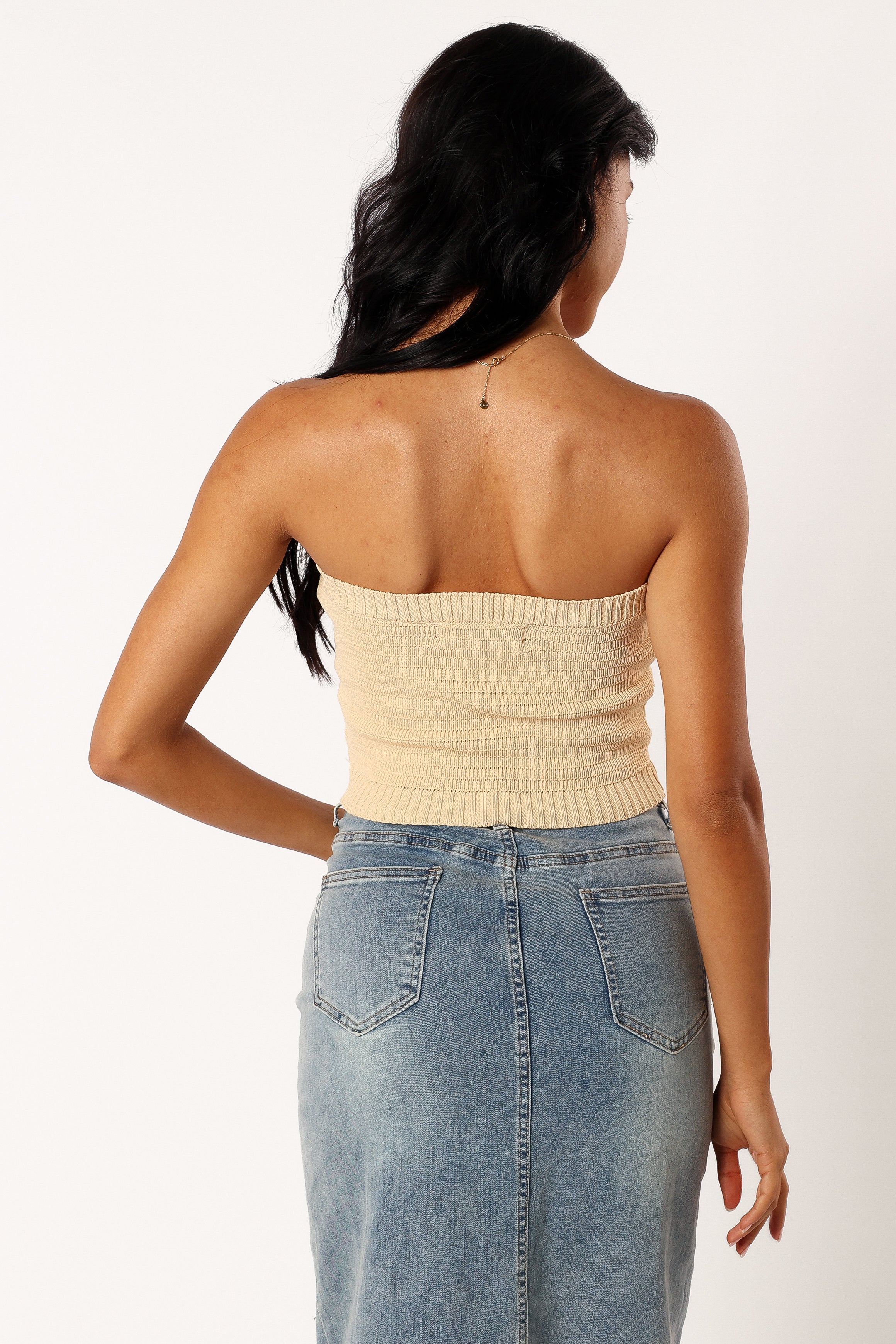 Petal and Pup USA TOPS Zia Strapless Knit Top - Lemon