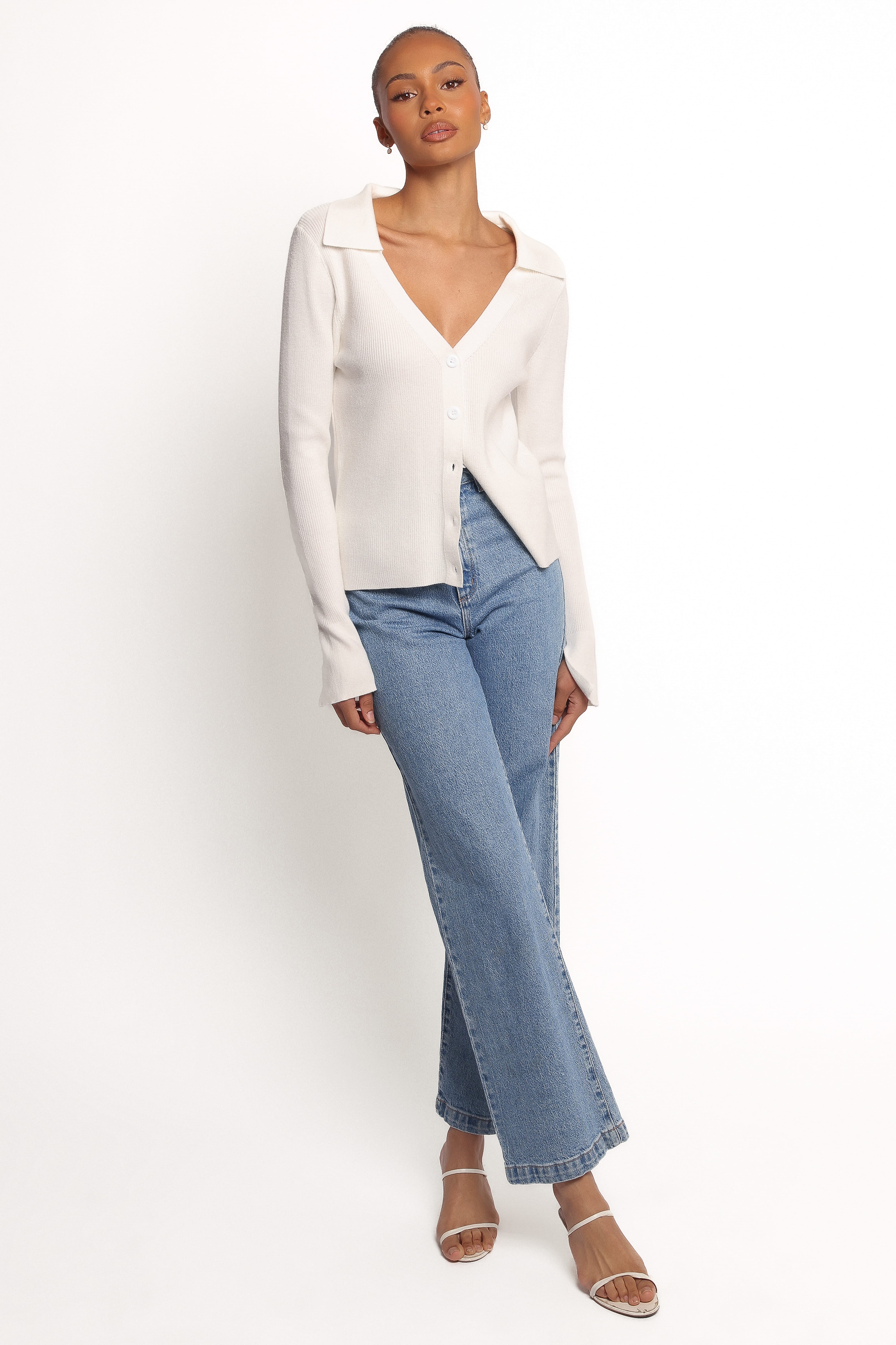 Zocco Long Sleeve Knit Top - Cream | Petal & Pup USA