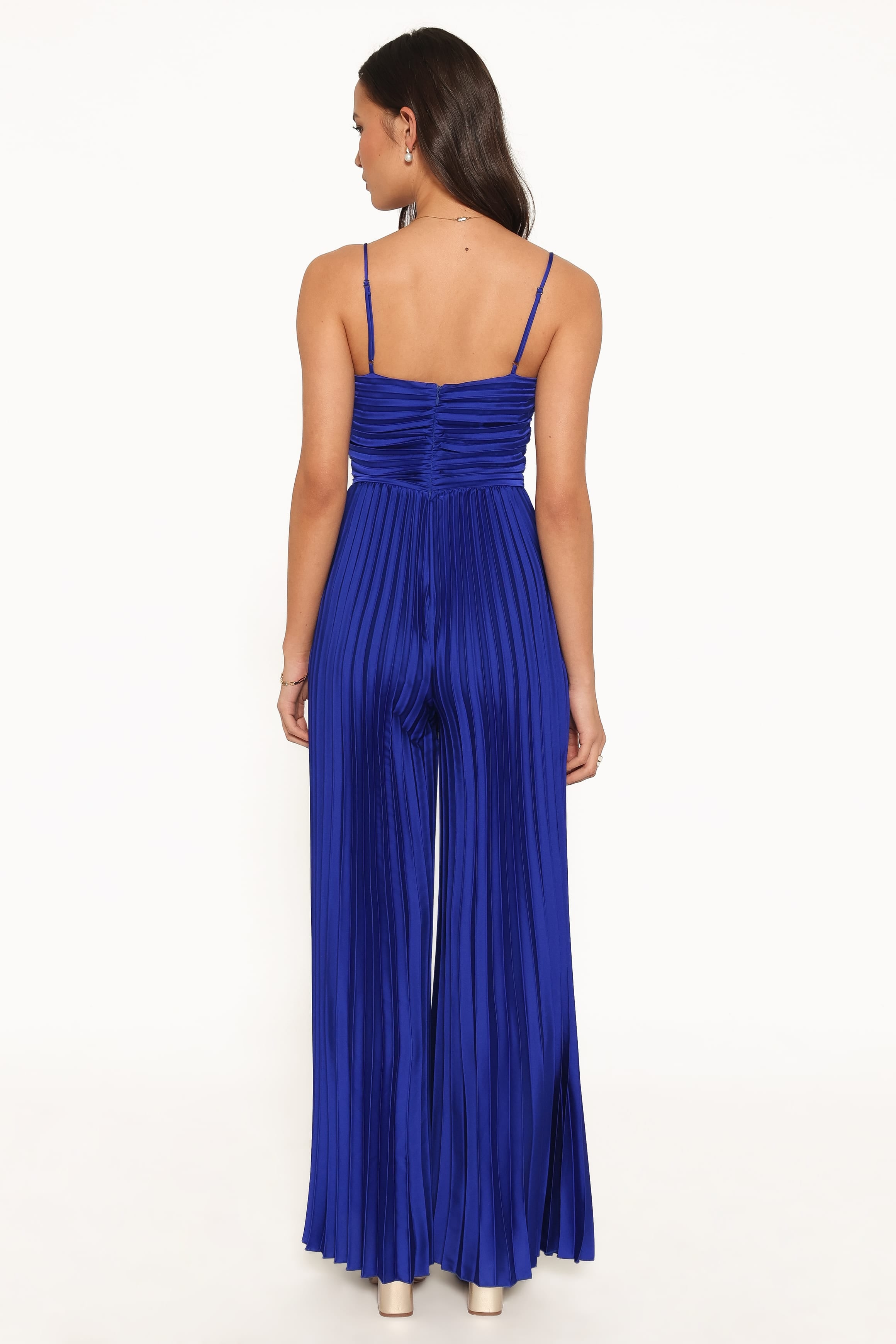 PLAYSUITS Angelique Pleated Jumpsuit - Royal Blue