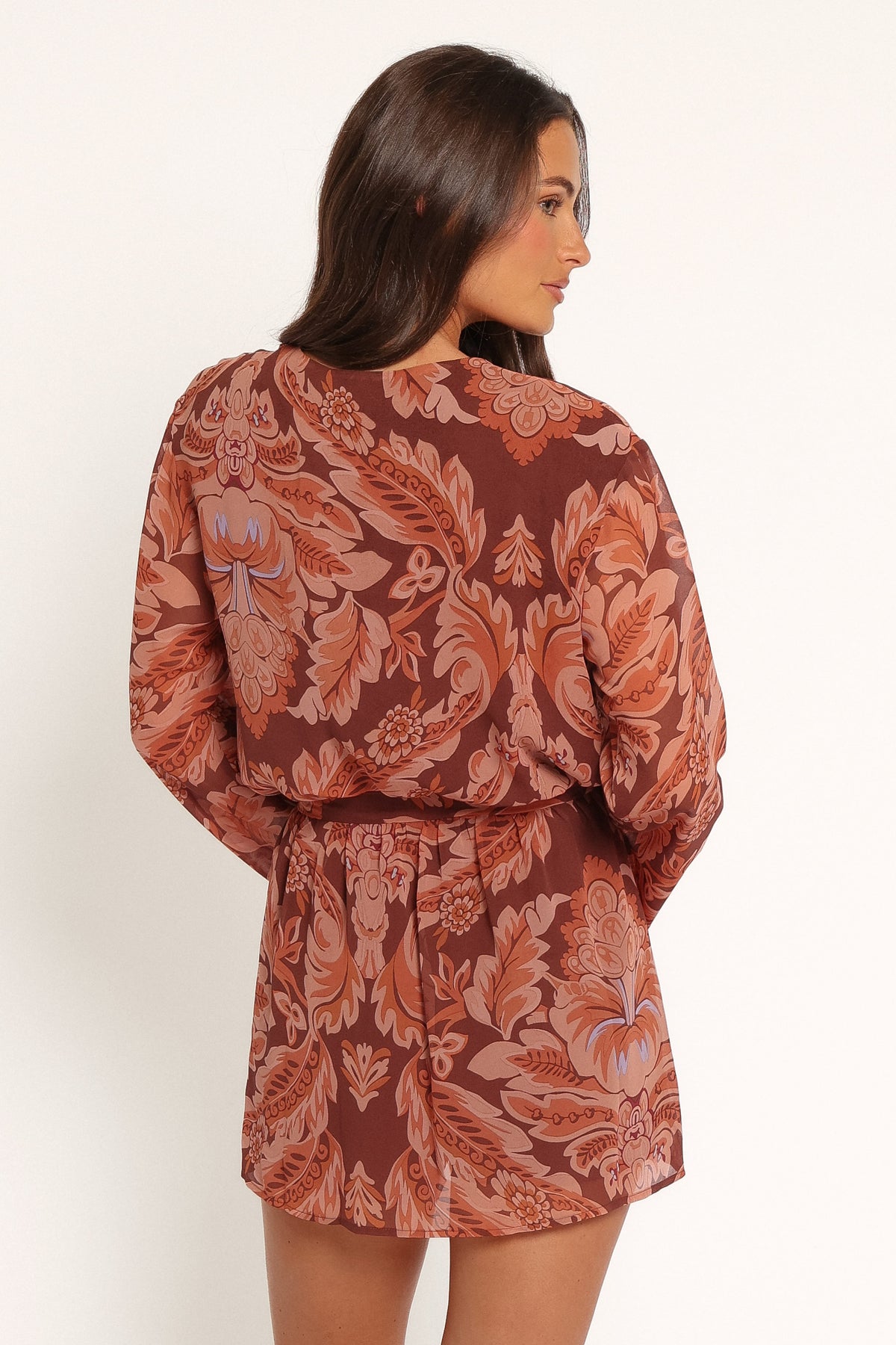 PLAYSUITS Cecilia Romper - Orange Paisley