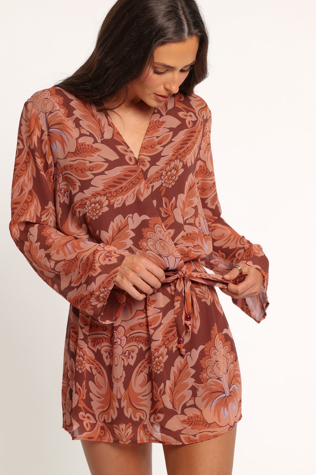 PLAYSUITS Cecilia Romper - Orange Paisley