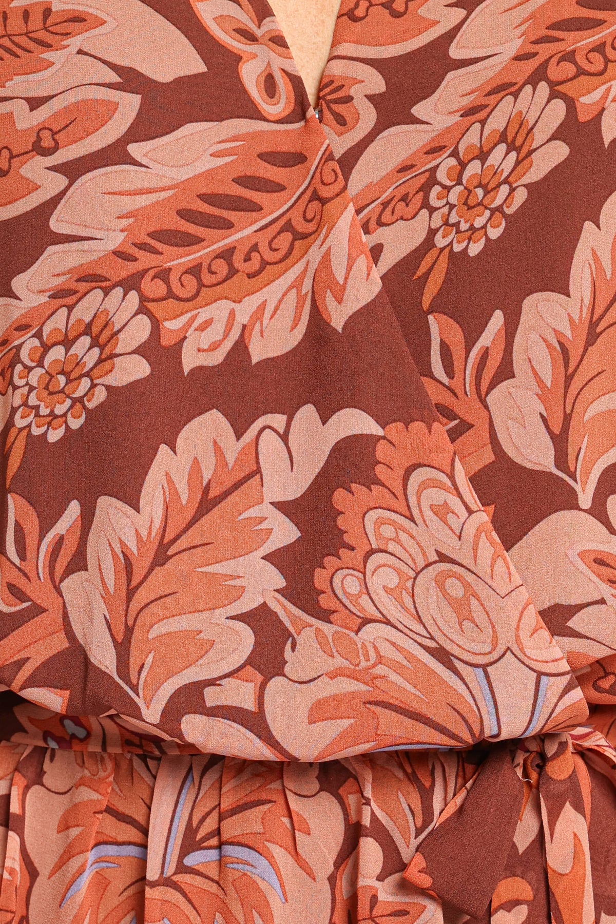 PLAYSUITS Cecilia Romper - Orange Paisley