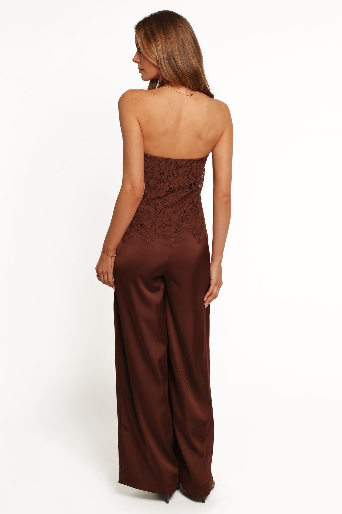 PLAYSUITS Lelita Strapless Jumpsuit - Espresso