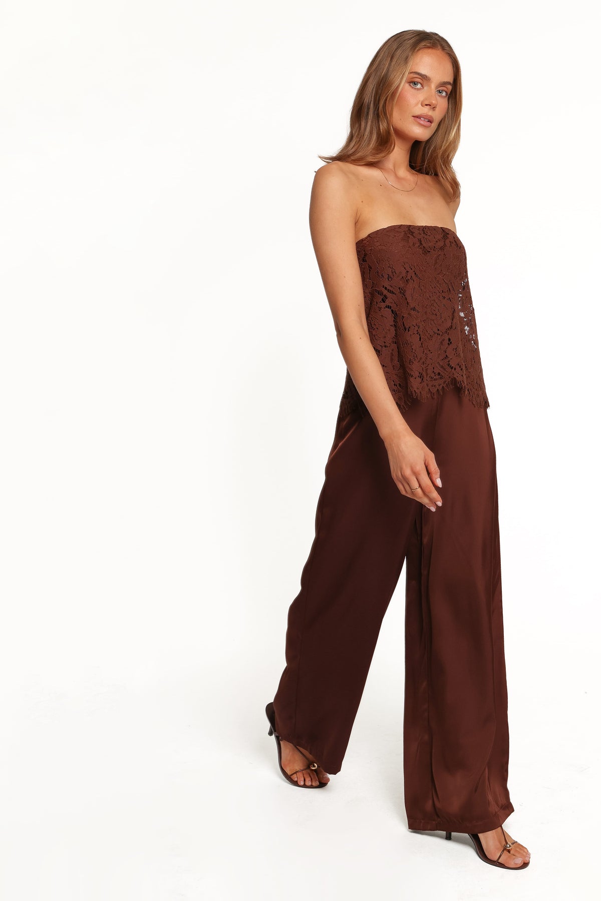 PLAYSUITS Lelita Strapless Jumpsuit - Espresso