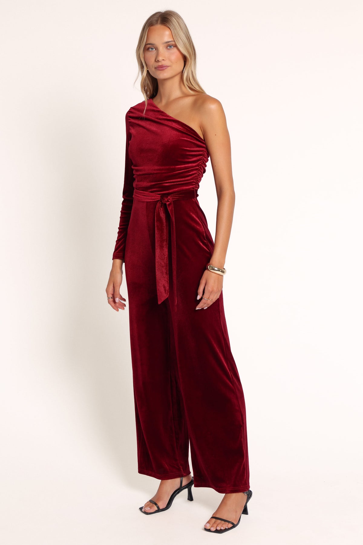 PLAYSUITS Lindie Jumpsuit - Ruby Red Velvet