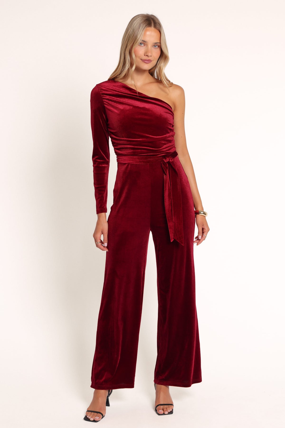 PLAYSUITS Lindie Jumpsuit - Ruby Red Velvet