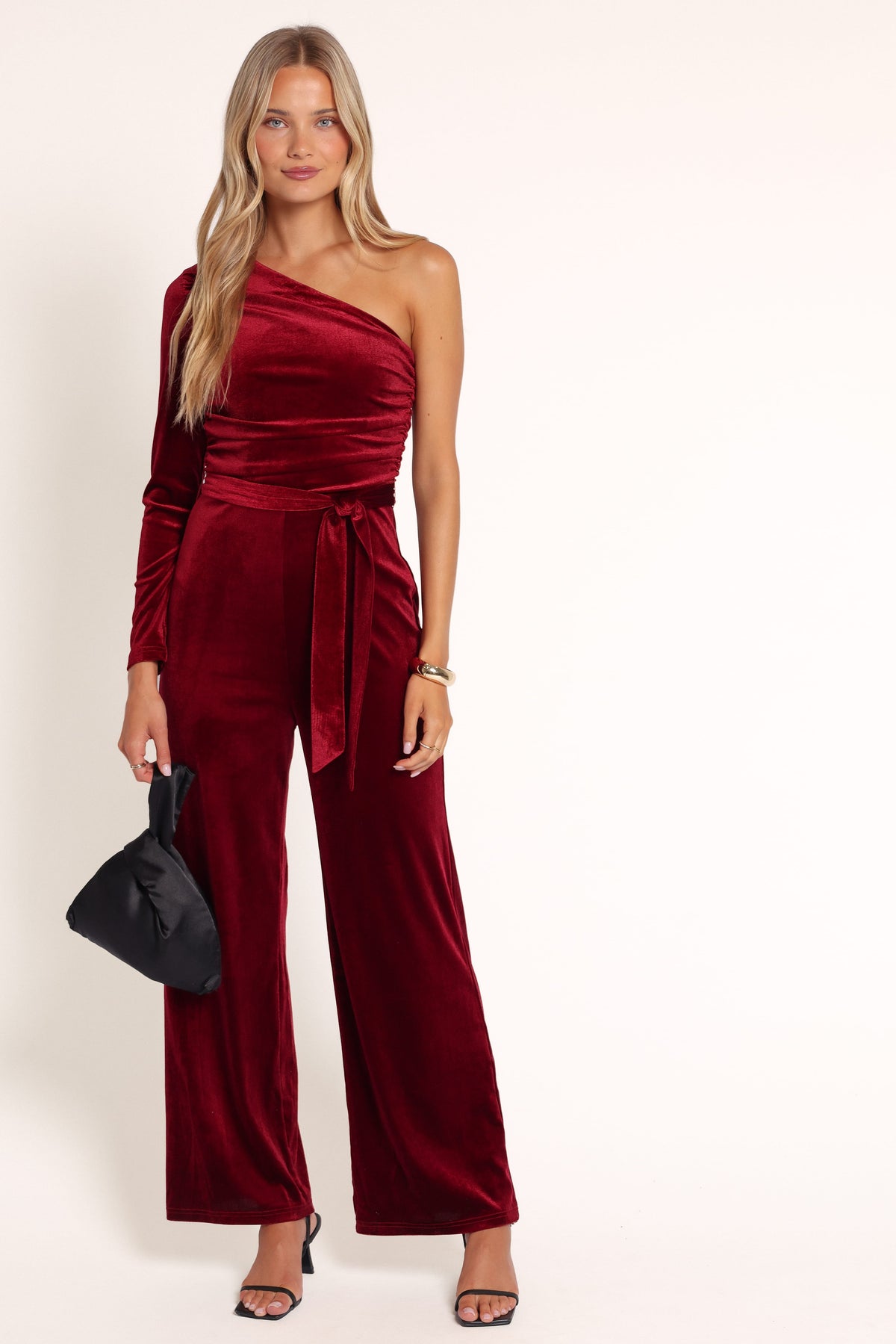 PLAYSUITS Lindie Jumpsuit - Ruby Red Velvet