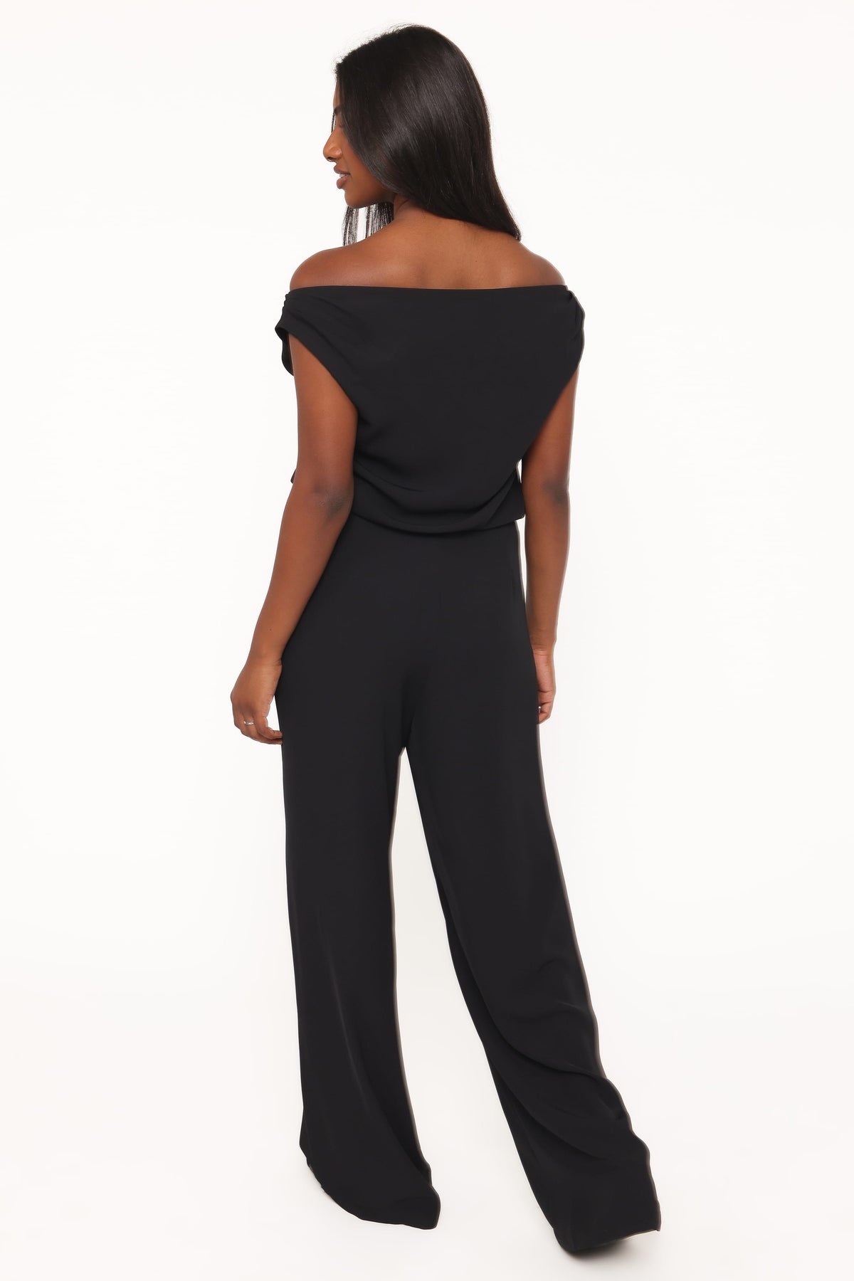 PLAYSUITS Maisie Off Shoulder Jumpsuit - Black