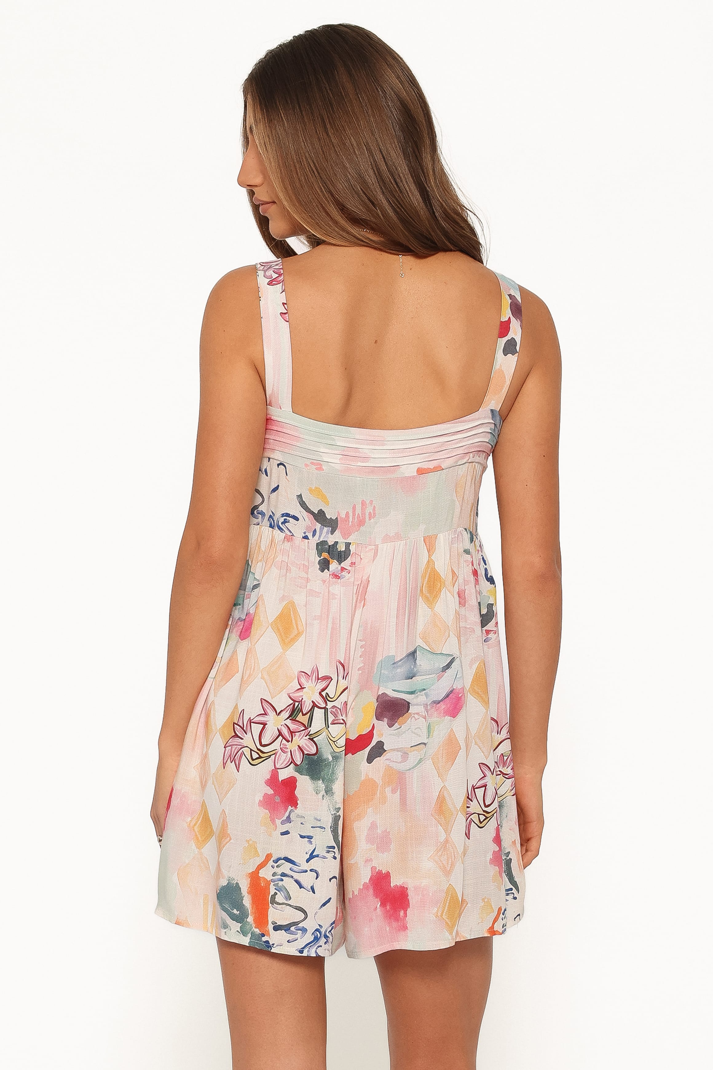 PLAYSUITS Nani Romper - Pink Watercolor