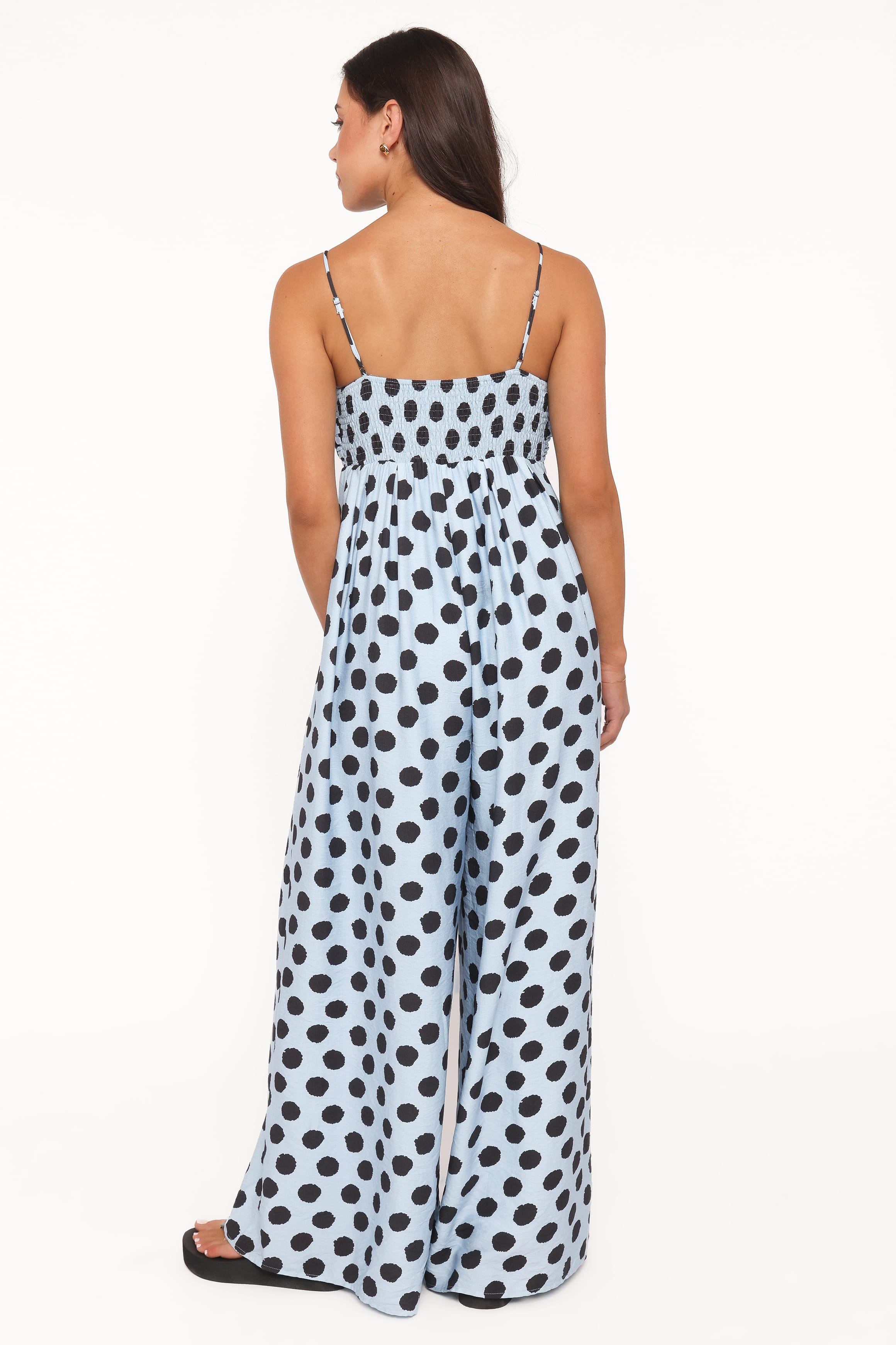 PLAYSUITS Pricilla Jumpsuit - Blue Polka Dot