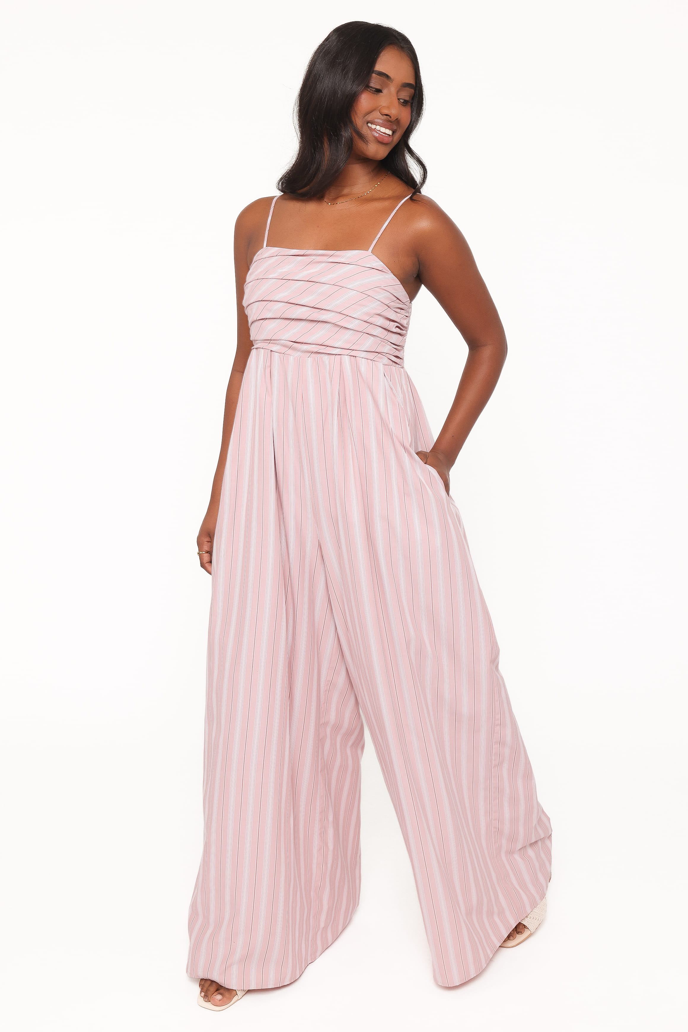 PLAYSUITS Pricilla Jumpsuit - Pink Stripe