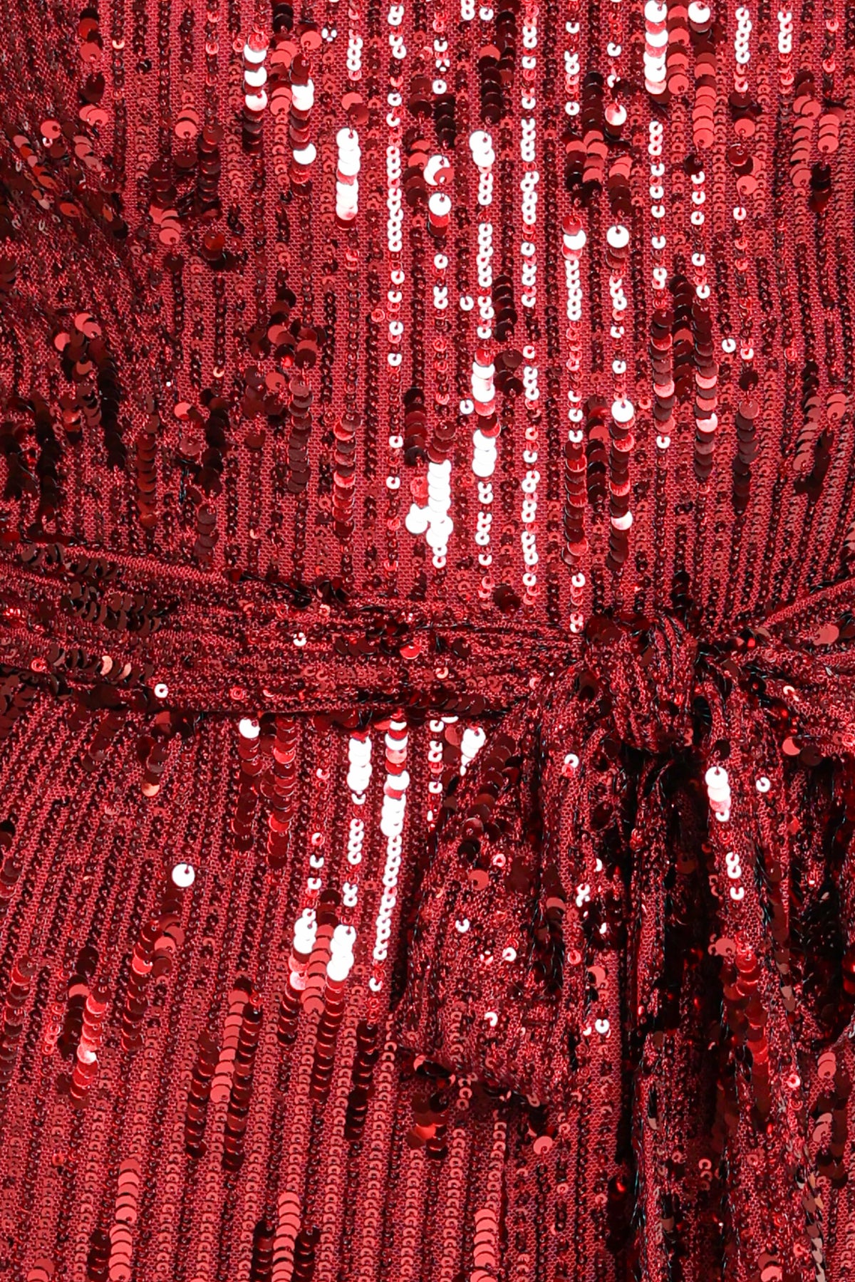 PLAYSUITS Talia Strapless Sequin Jumpsuit - Ruby Red