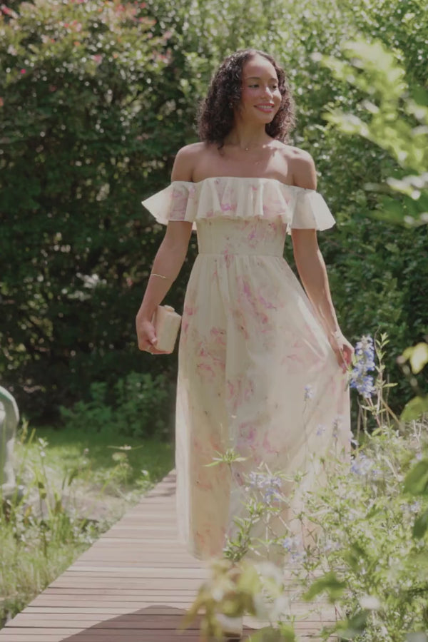 Jemira Maxi Dress - Lavender Floral