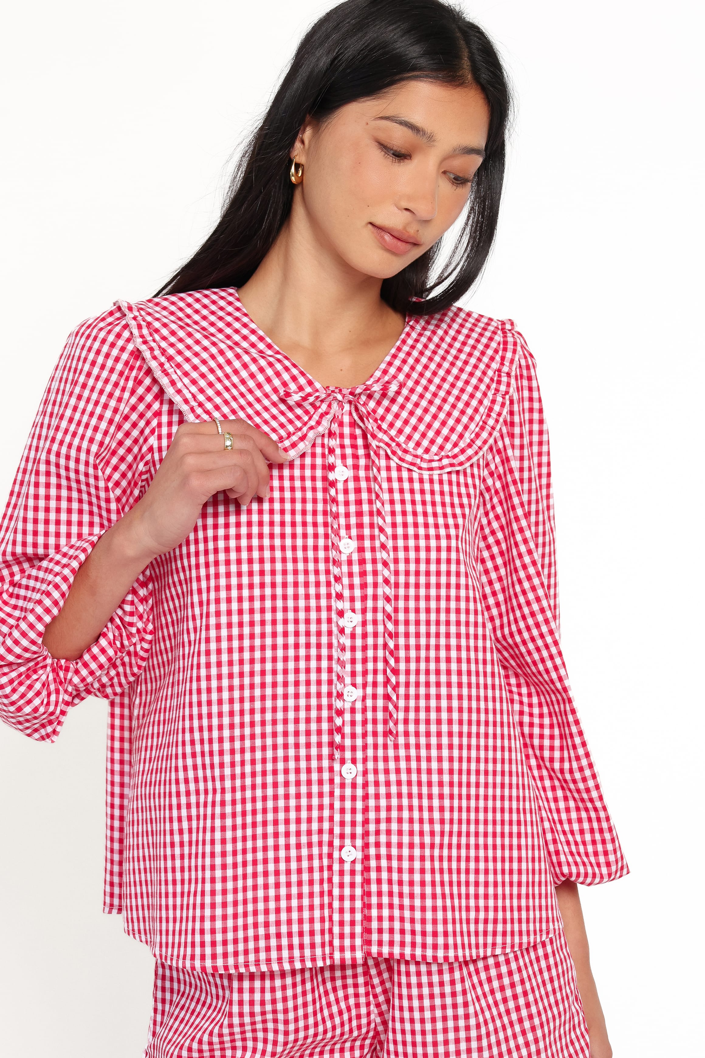 SETS Angela Short Set - Red Gingham