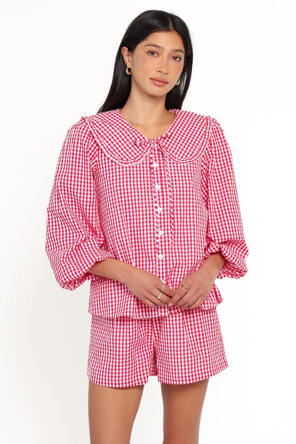 SETS Angela Short Set - Red Gingham