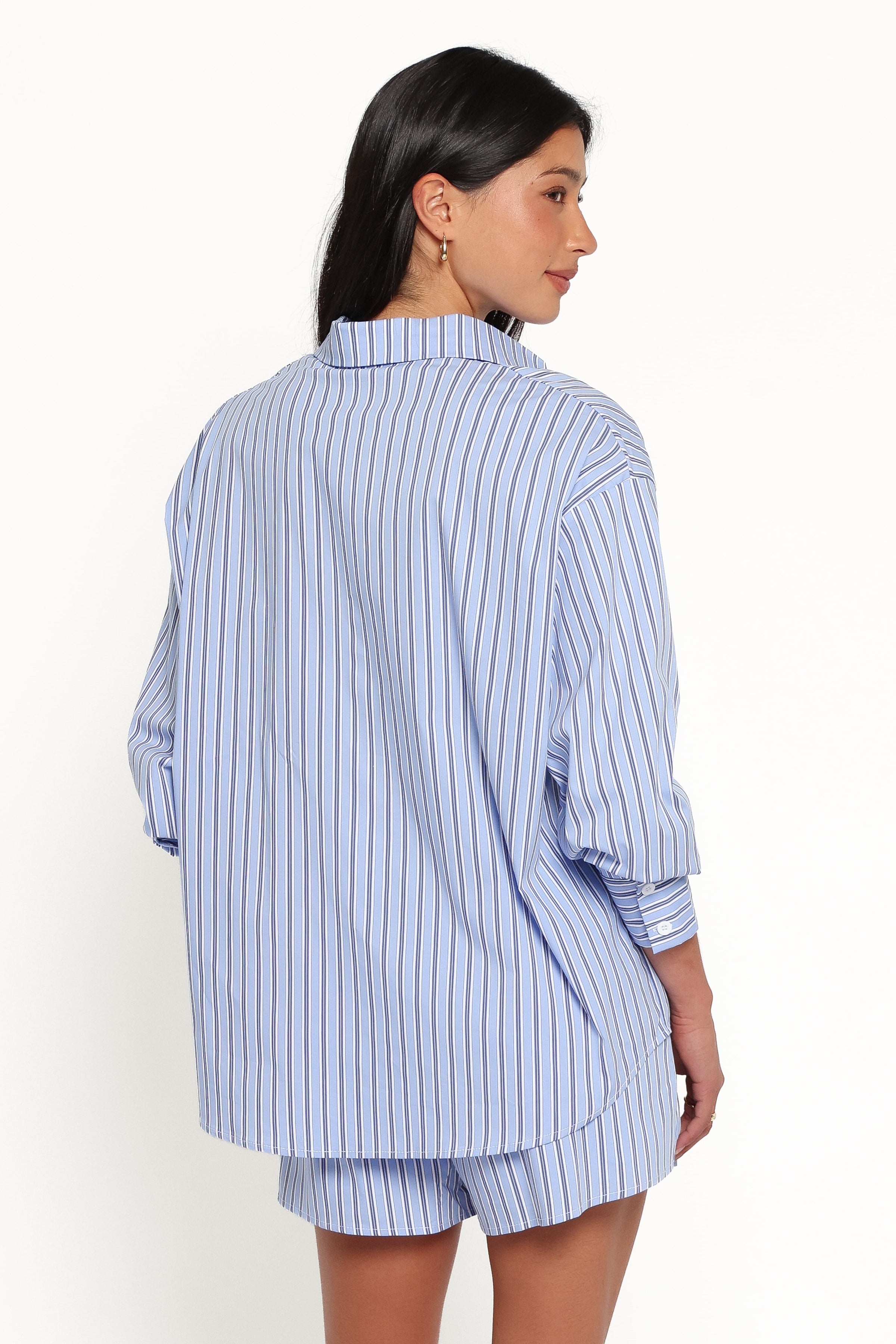 SETS Ashlyn Short Set - Blue Stripe