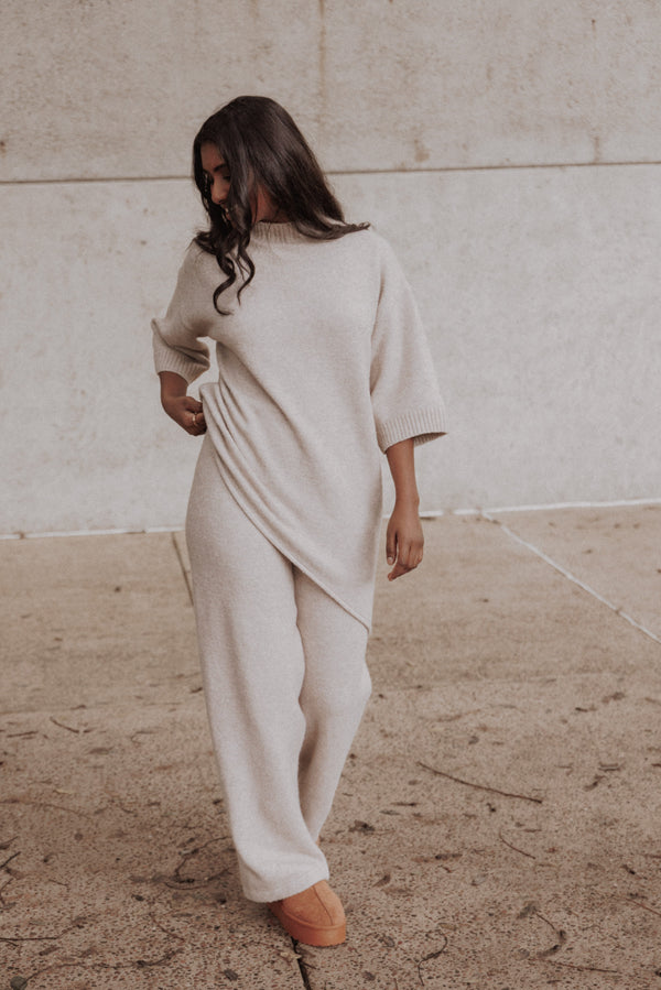 SETS Becky Poncho Pant Set - Beige