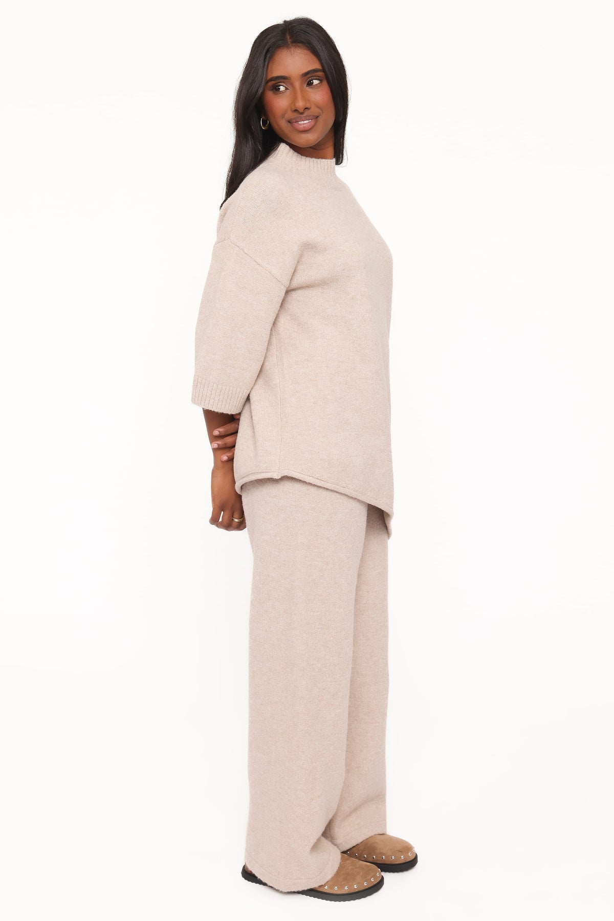 SETS Becky Poncho Pant Set - Beige