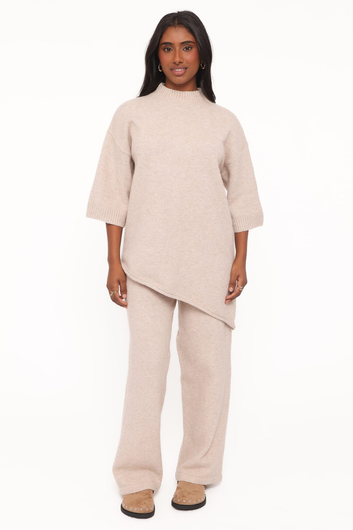SETS Becky Poncho Pant Set - Beige
