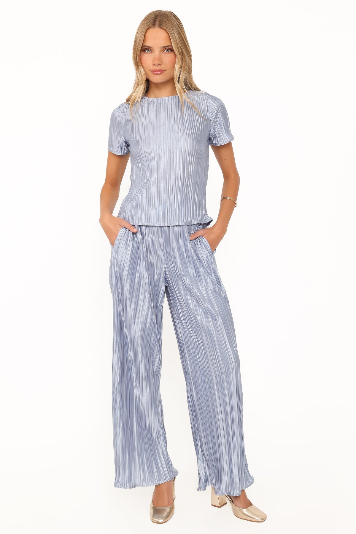 SETS Belli Pleated Pant Set - Icy Blue