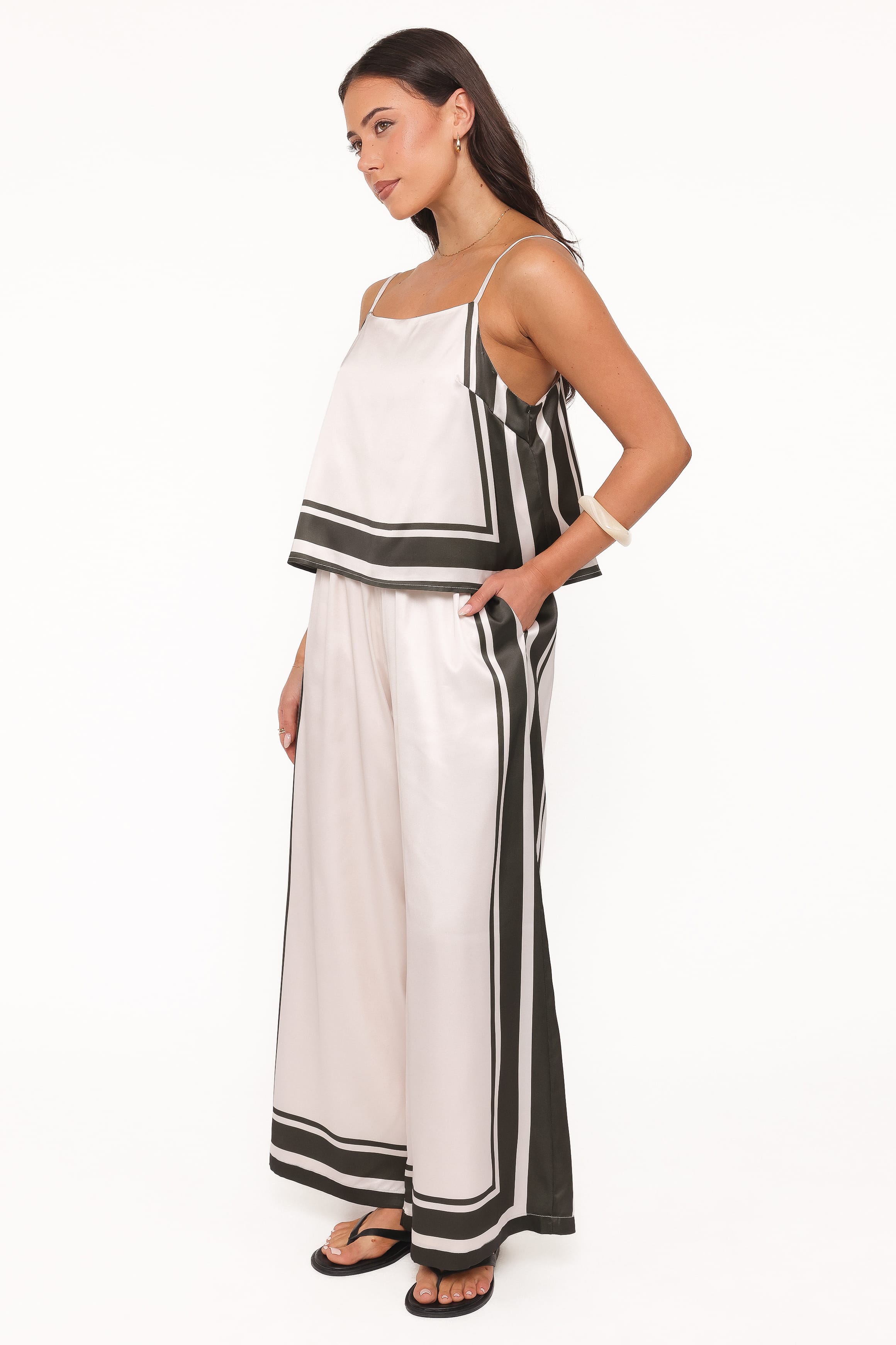 SETS Caelia Pant Set - Beige Olive