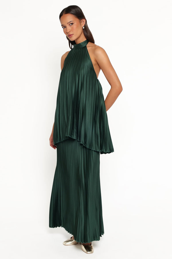 SETS Darina Pleated Skirt Set - Olive