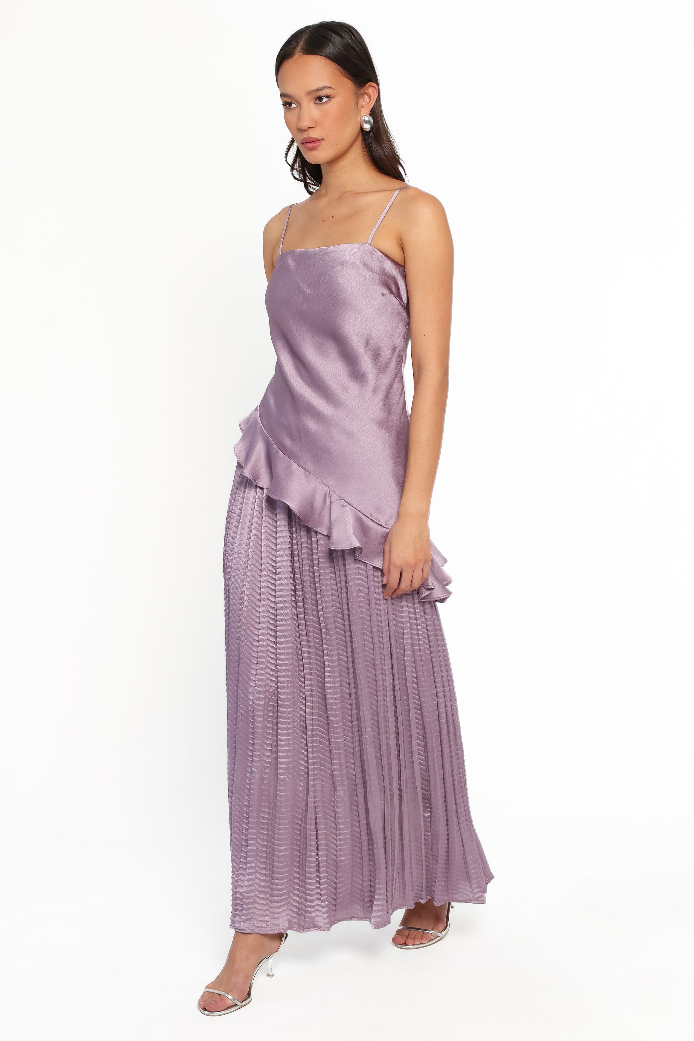 SETS Delvine Asymmetrical Skirt Set - Lilac
