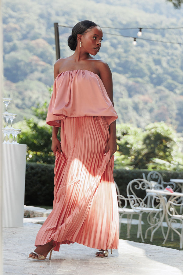 SETS Dorado Pleated Skirt Set - Dusty Rose