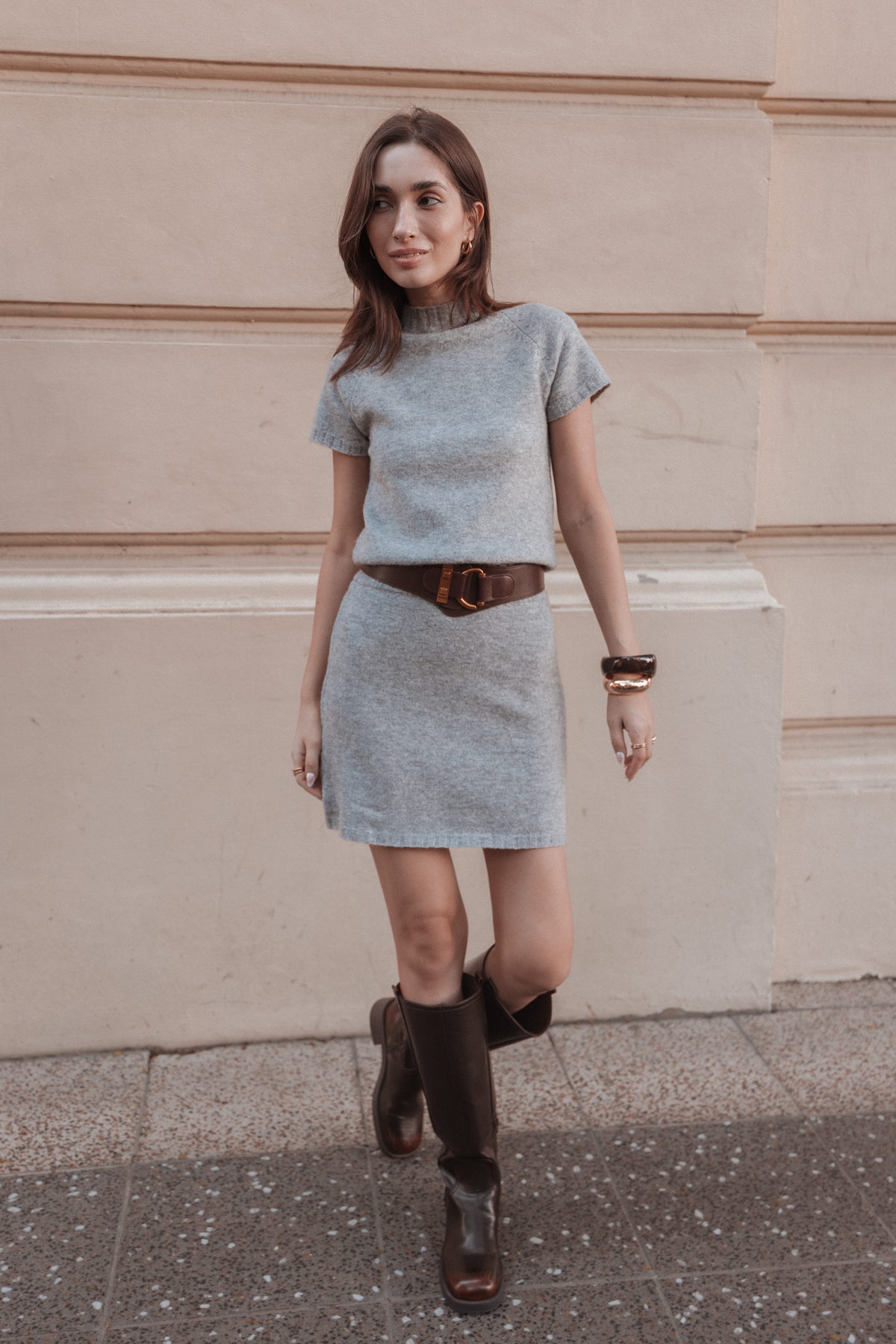 SETS Edwards Knit Skirt Set - Grey