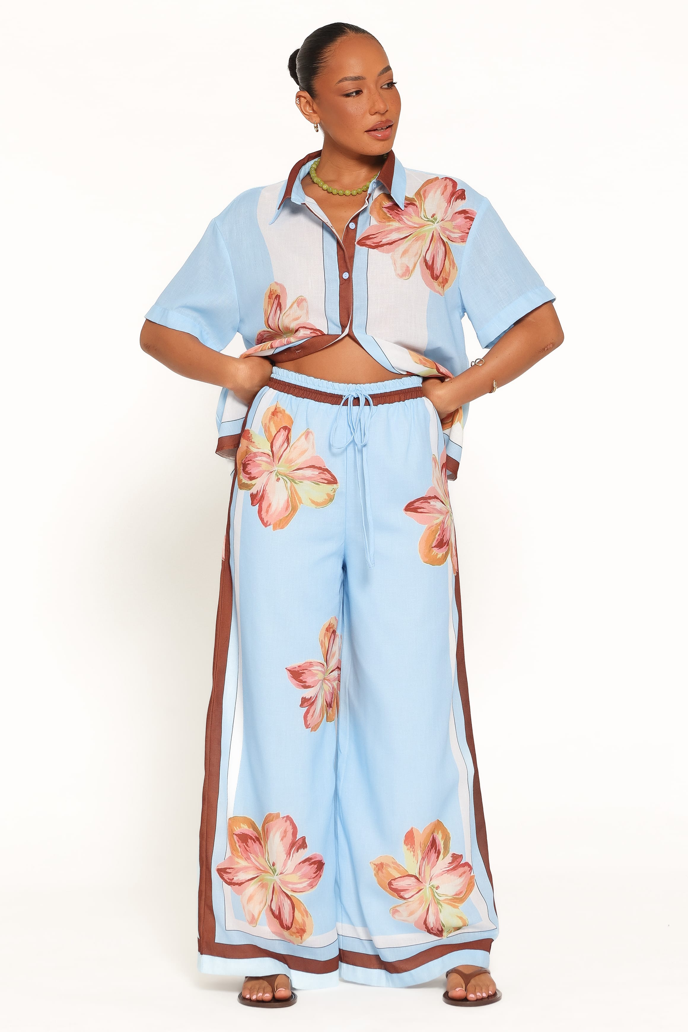SETS Fawn Pant Set - Brown Floral