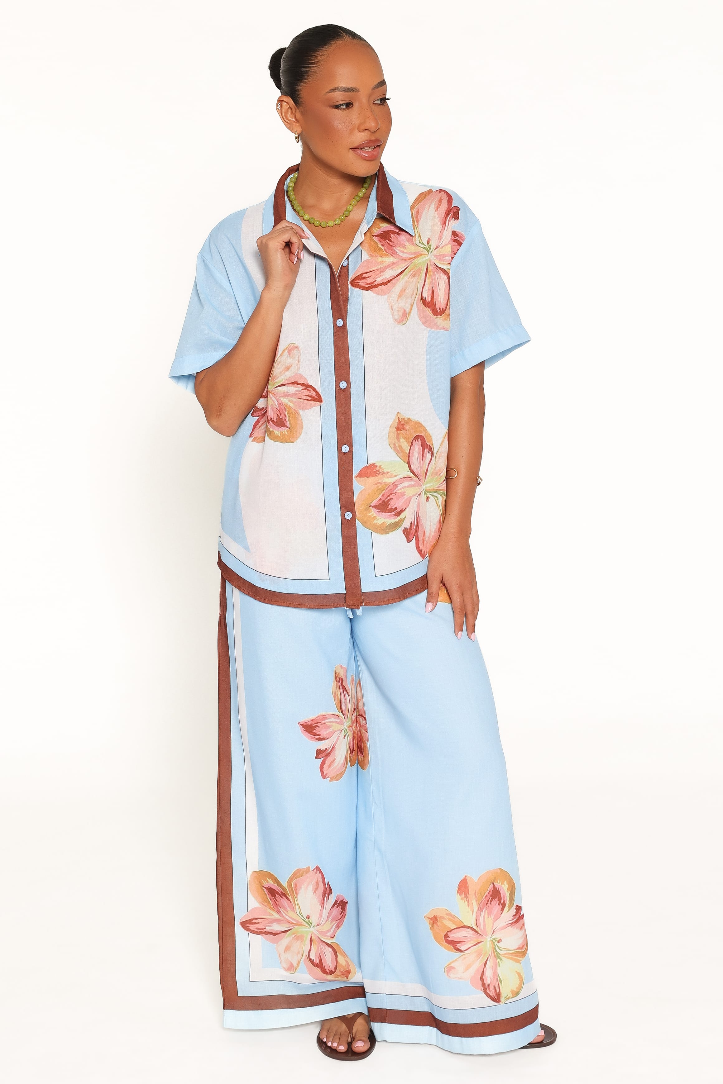 SETS Fawn Pant Set - Brown Floral