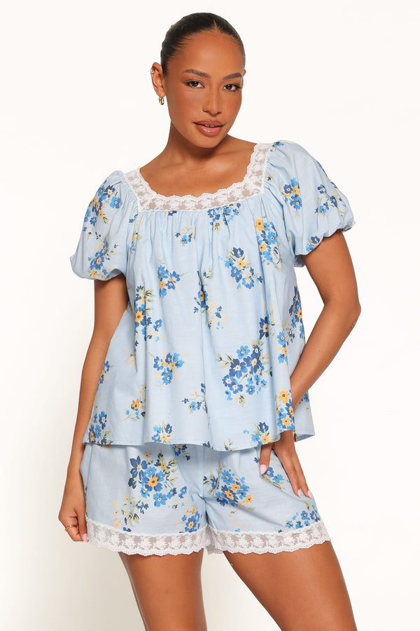 SETS Fawna Short Set - Blue Floral