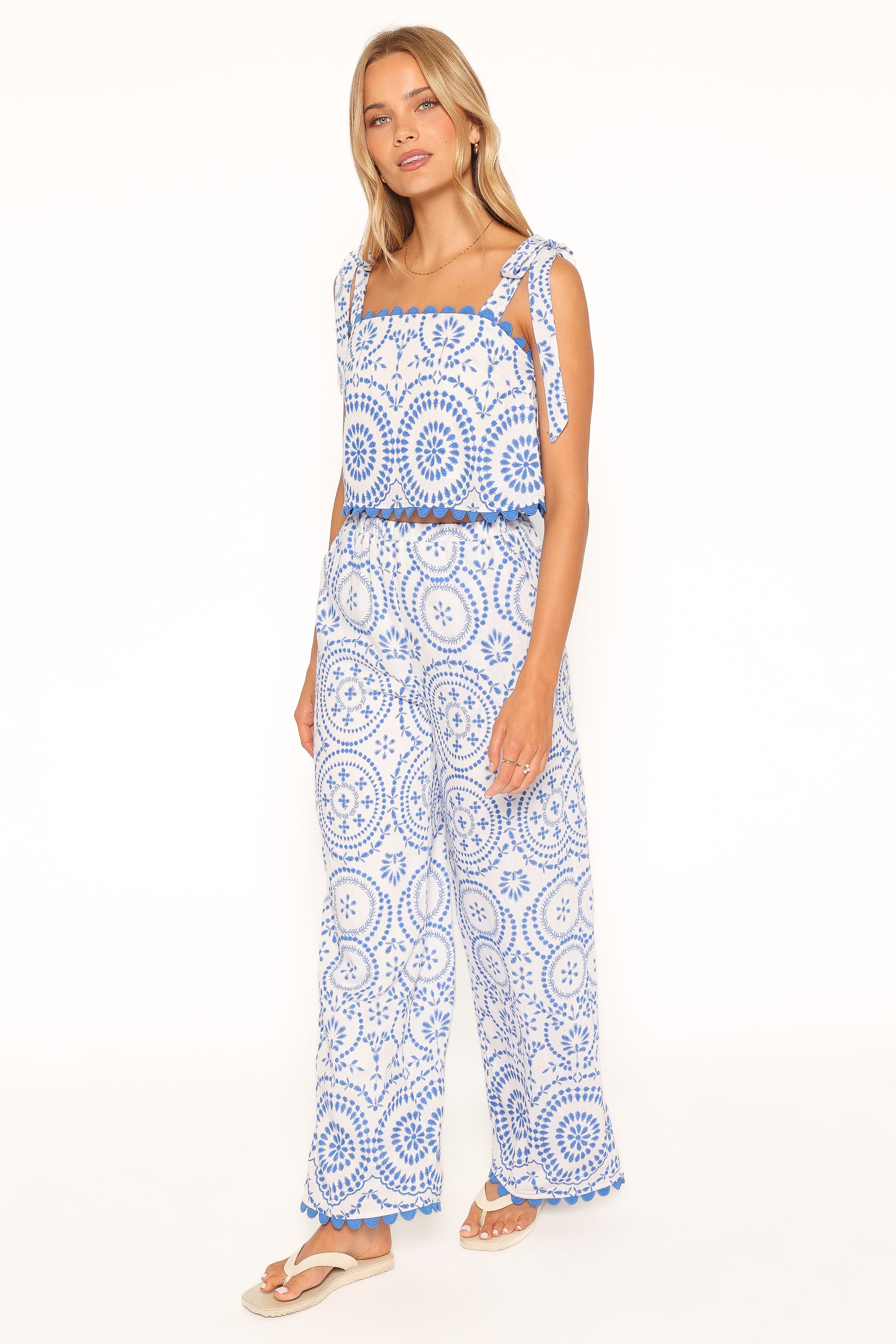 SETS Felicia Pant Set - Blue Tile