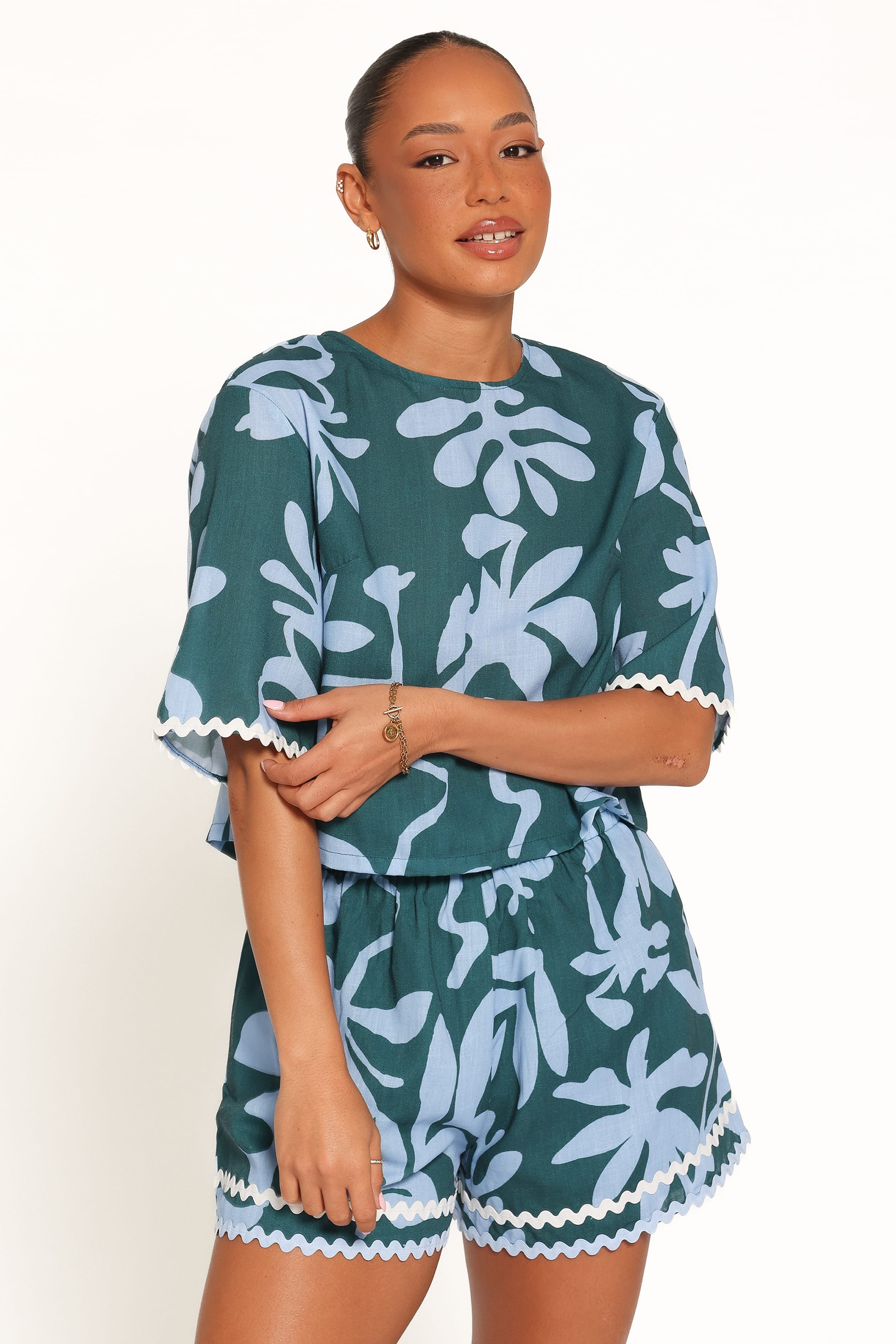 SETS Gaia Short Set - Blue Leaf
