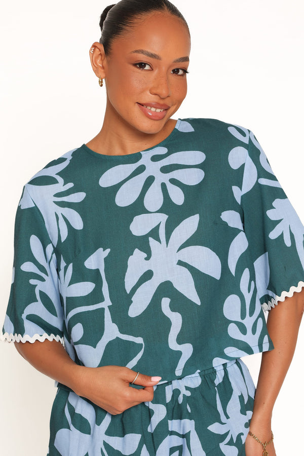 SETS Gaia Short Set - Blue Leaf