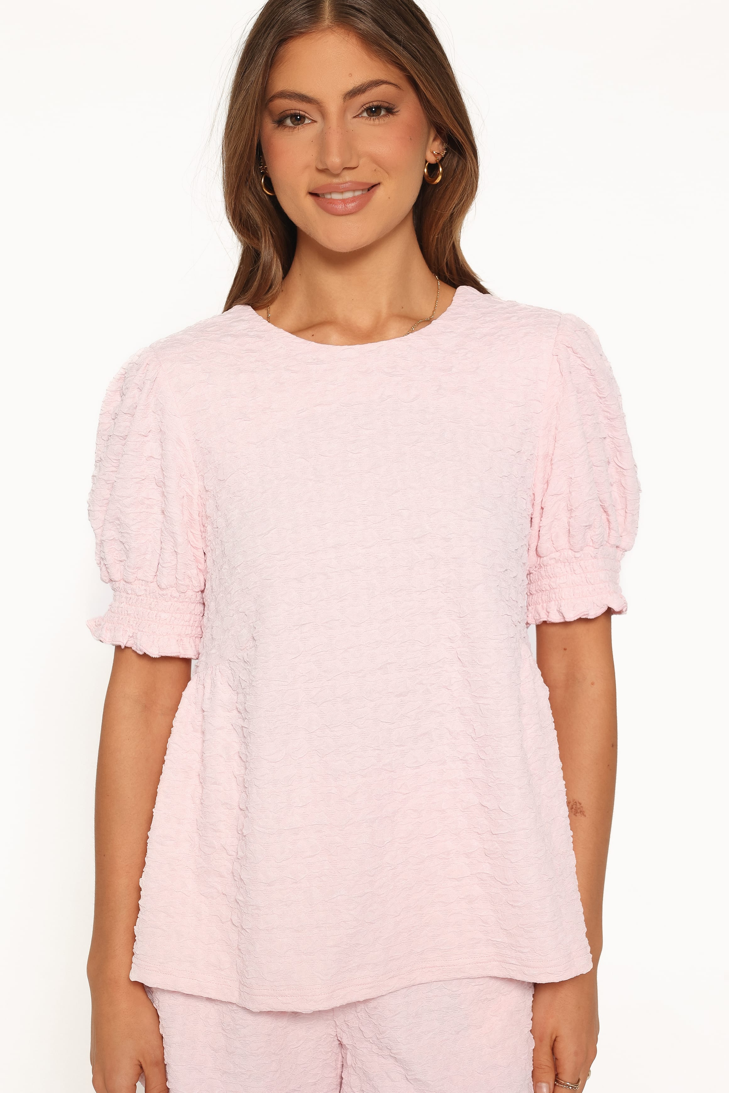 SETS Gail Textured Short Set - Pink