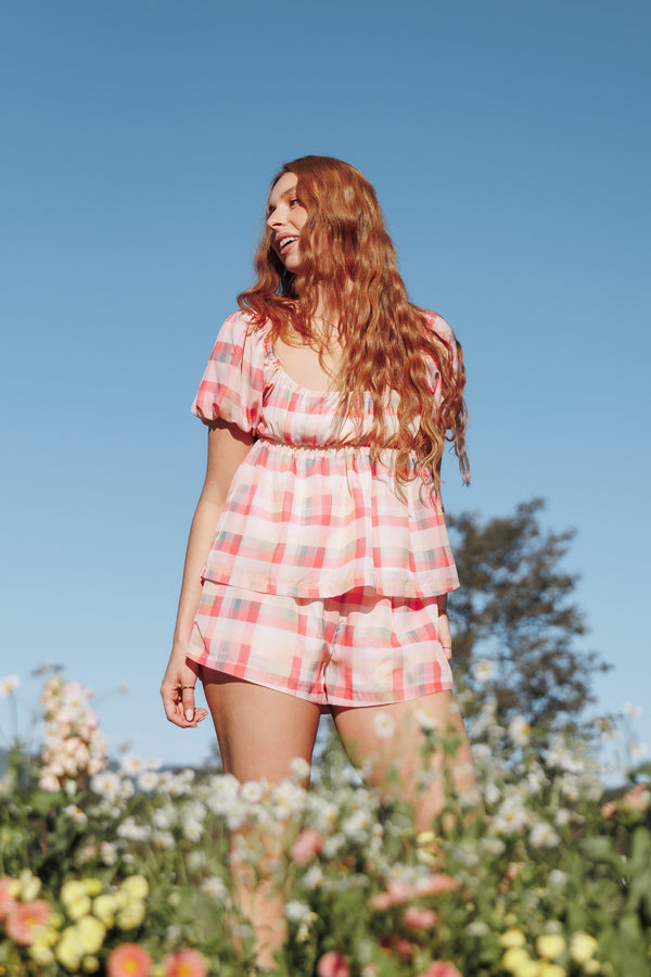 SETS Julia Set - Pink Picnic Plaid