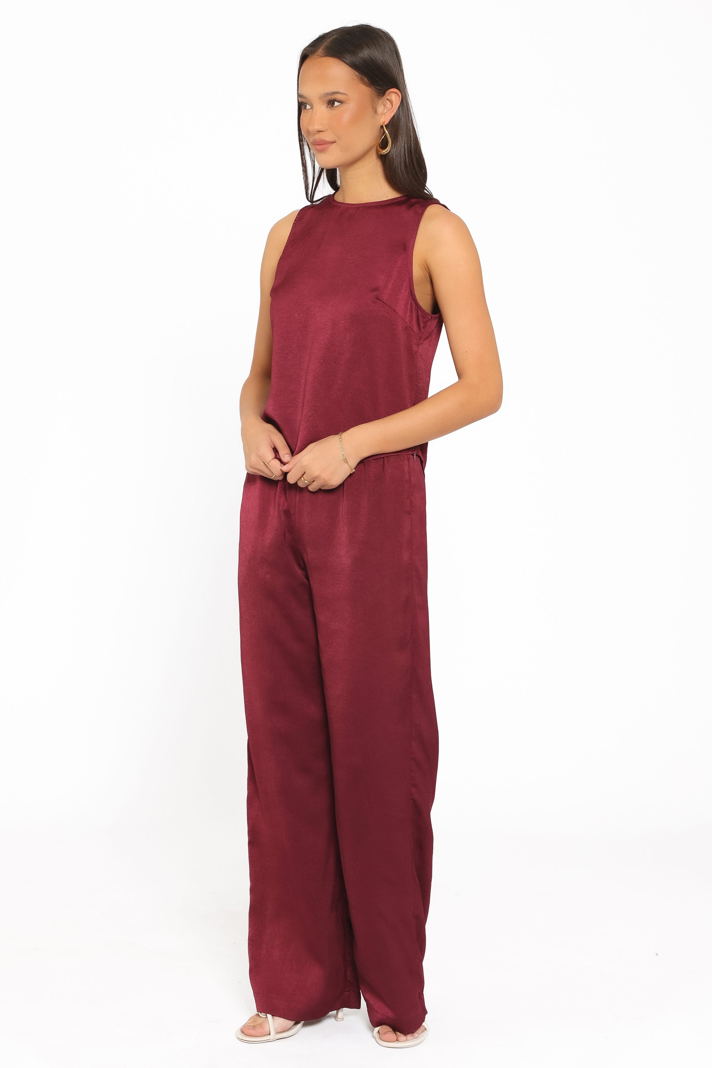 SETS Lira Pant Set - Dark Cherry