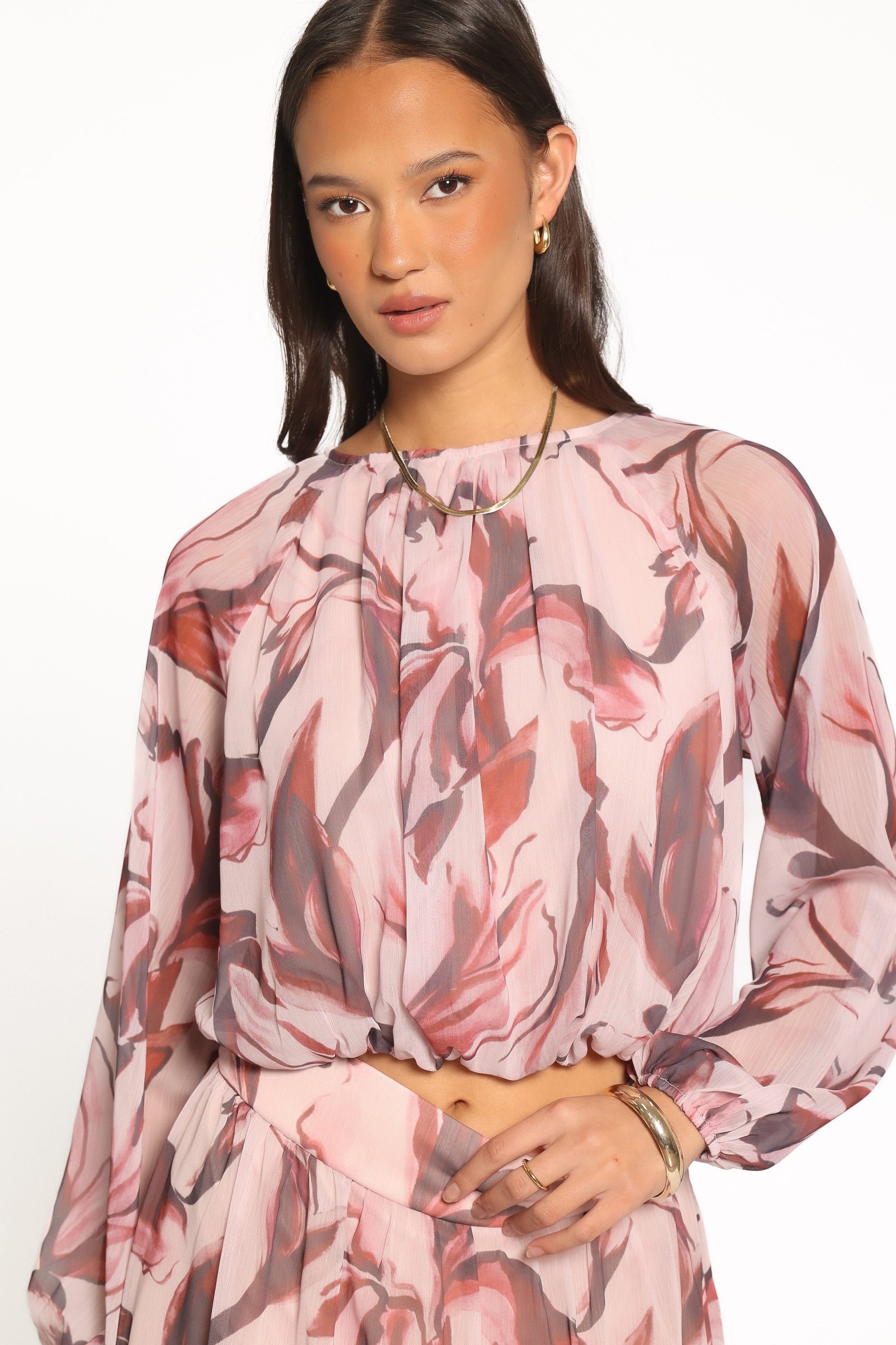 SETS Lorei Chiffon Skirt Set - Pink Petal