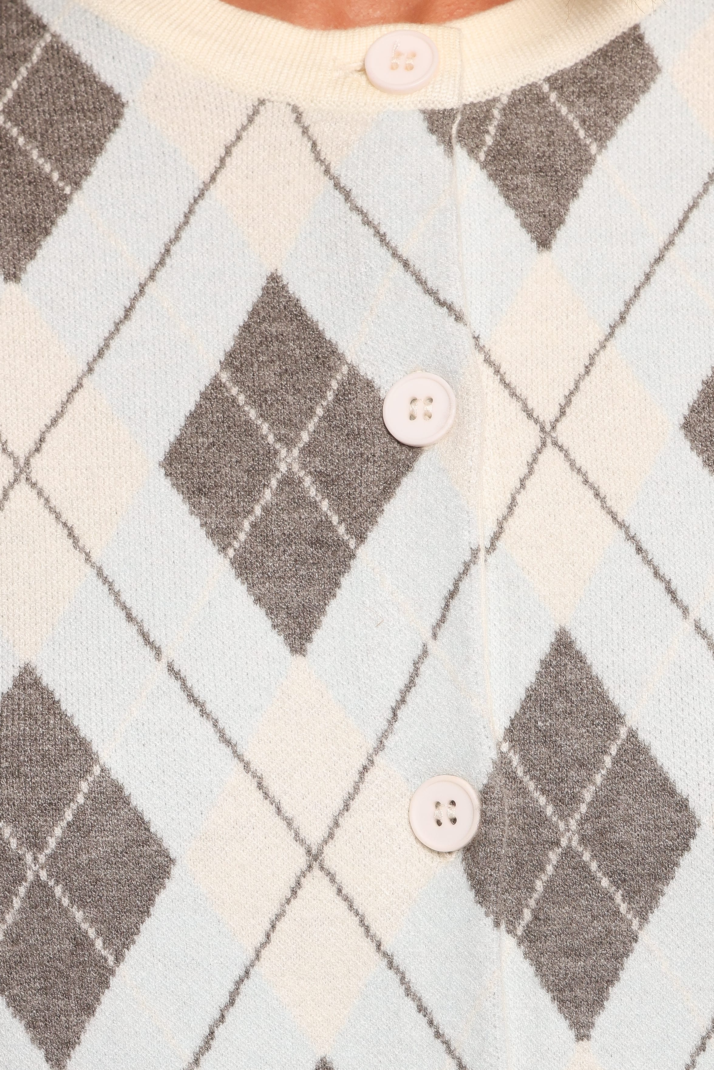 SETS Melissa Sweater Skirt Set - Icy Blue Argyle