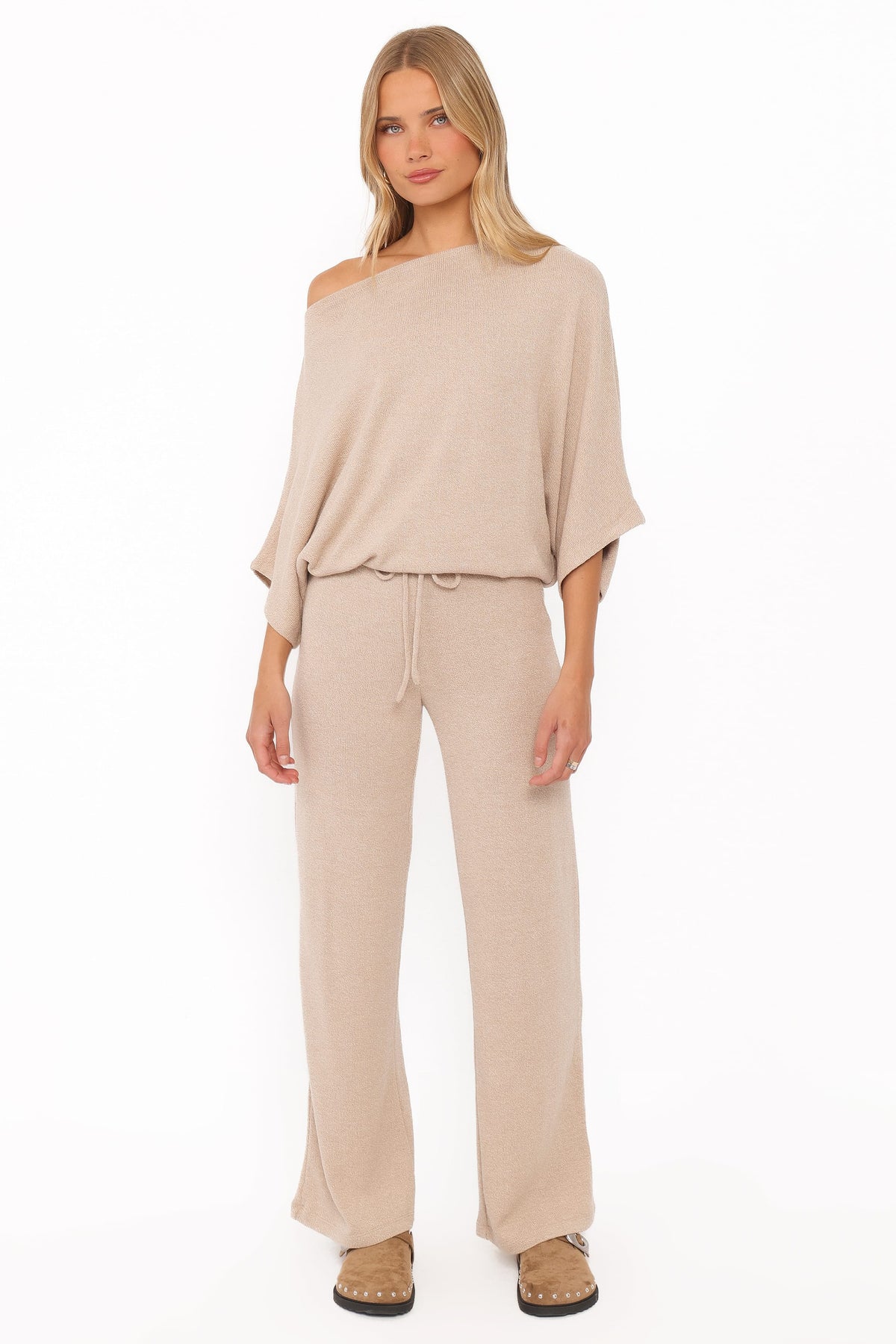 SETS Salome Lightweight Knit Pant Set - Beige