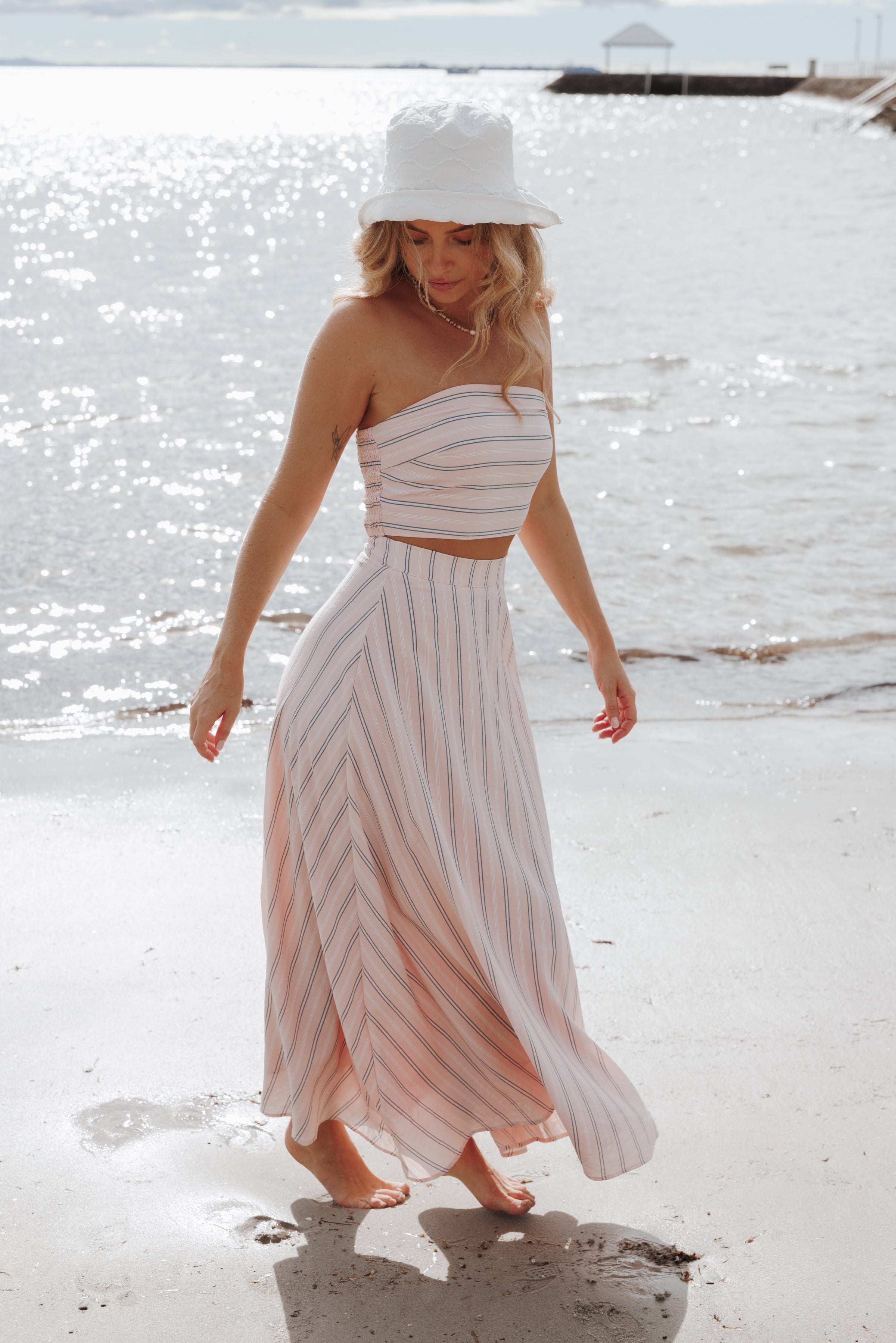 SETS Serafina Two Piece Set - Pink/Blue Stripe