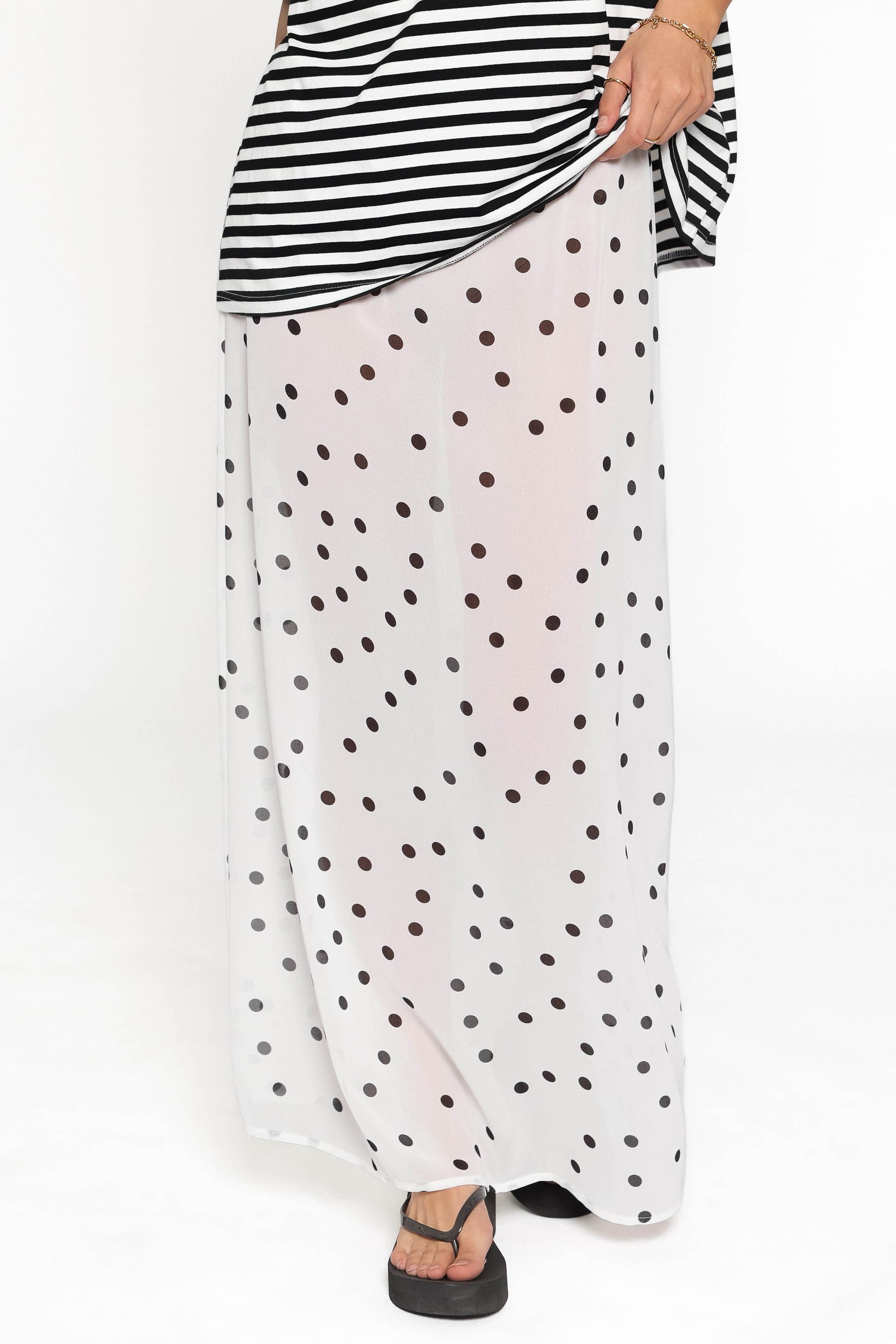 SETS Tammi Skirt Set - White Black