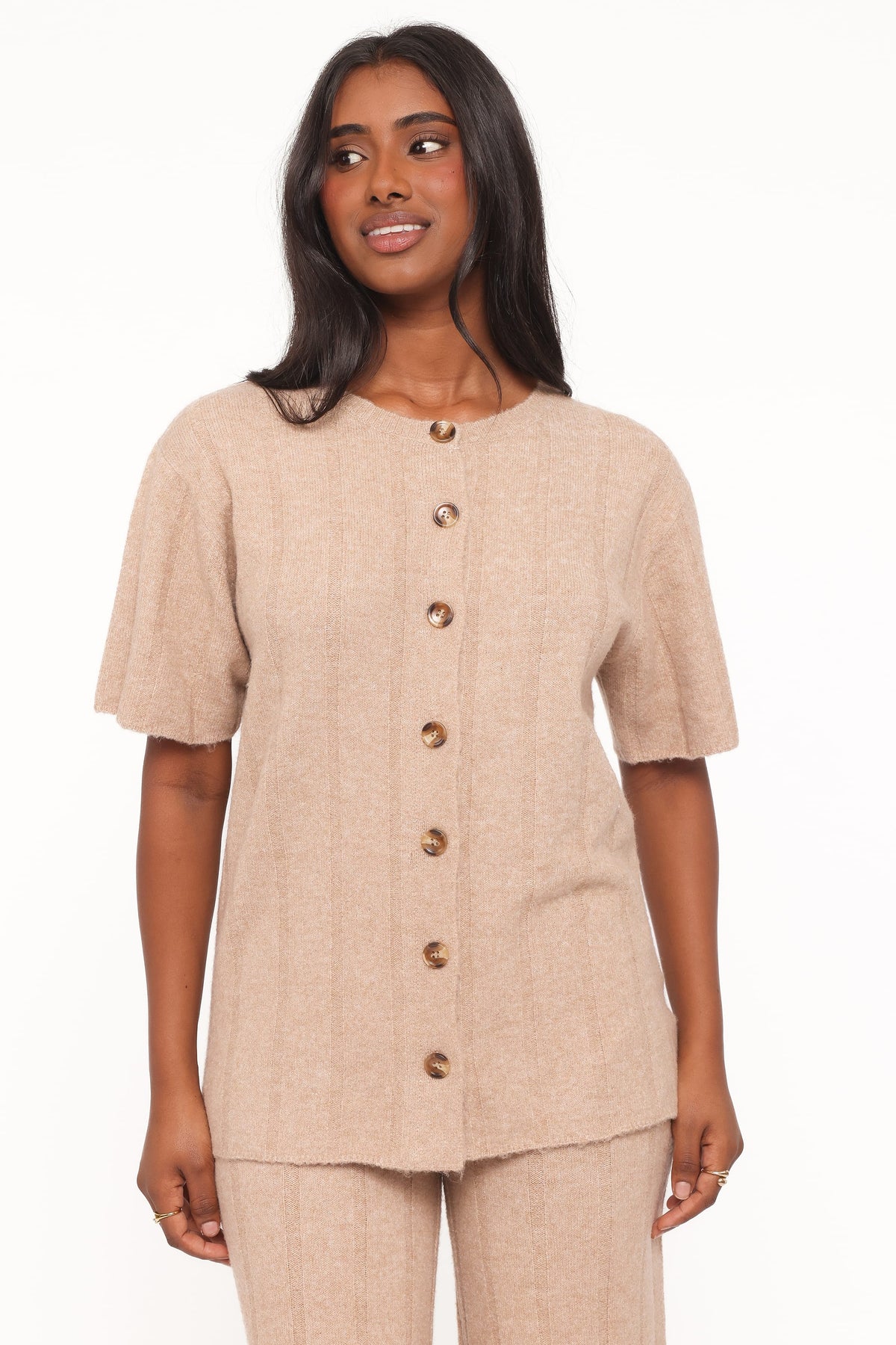 SETS Wallace Wide Rib Pant Set - Camel