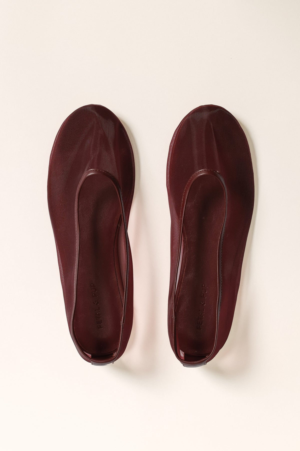 SHOES Evonne Mesh Flat - Burgundy